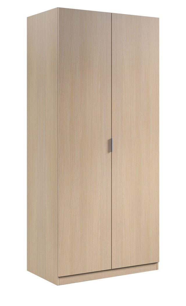 Armario puerta abatible Milo 81x180x52cm roble
