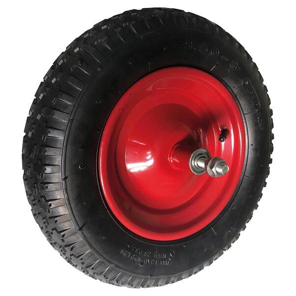 La Zappa Ruota Pneumatica Di Tipo Tacchettato Per Carriola Con Cuscinetti (Interasse Di 110 Mm - Foto 7