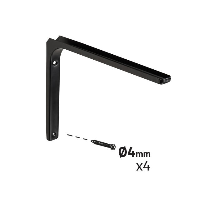 Equerre Modern acier peint noir, H.30 x P.40 cm - 3