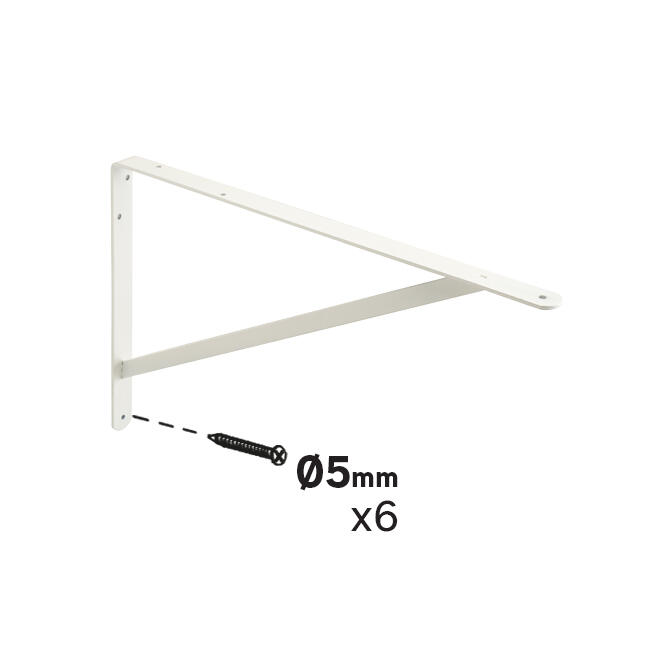 Equerre Dolmen acier peint blanc, H.32.3 x P.50 cm - 3