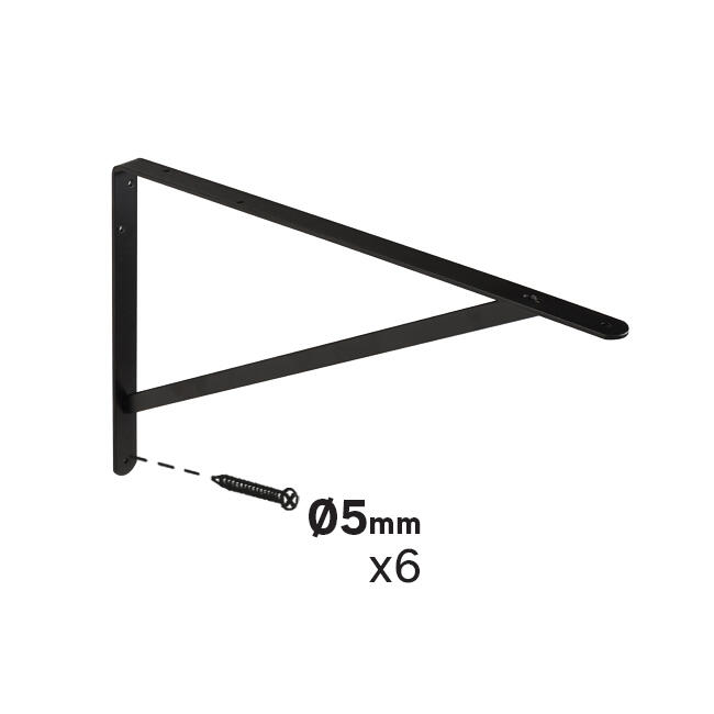 Equerre Dolmen acier peint noir, H.32.3 x P.50 cm - 3