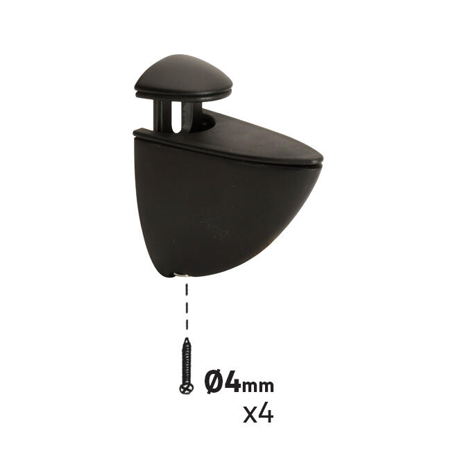 Lot de 2 clips pour tablette verre 2-6mm noir - 4