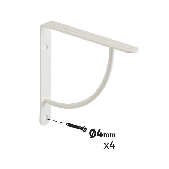 Suporte para prateleira aço branco 18x18 cm 30 kg Bibop - 4