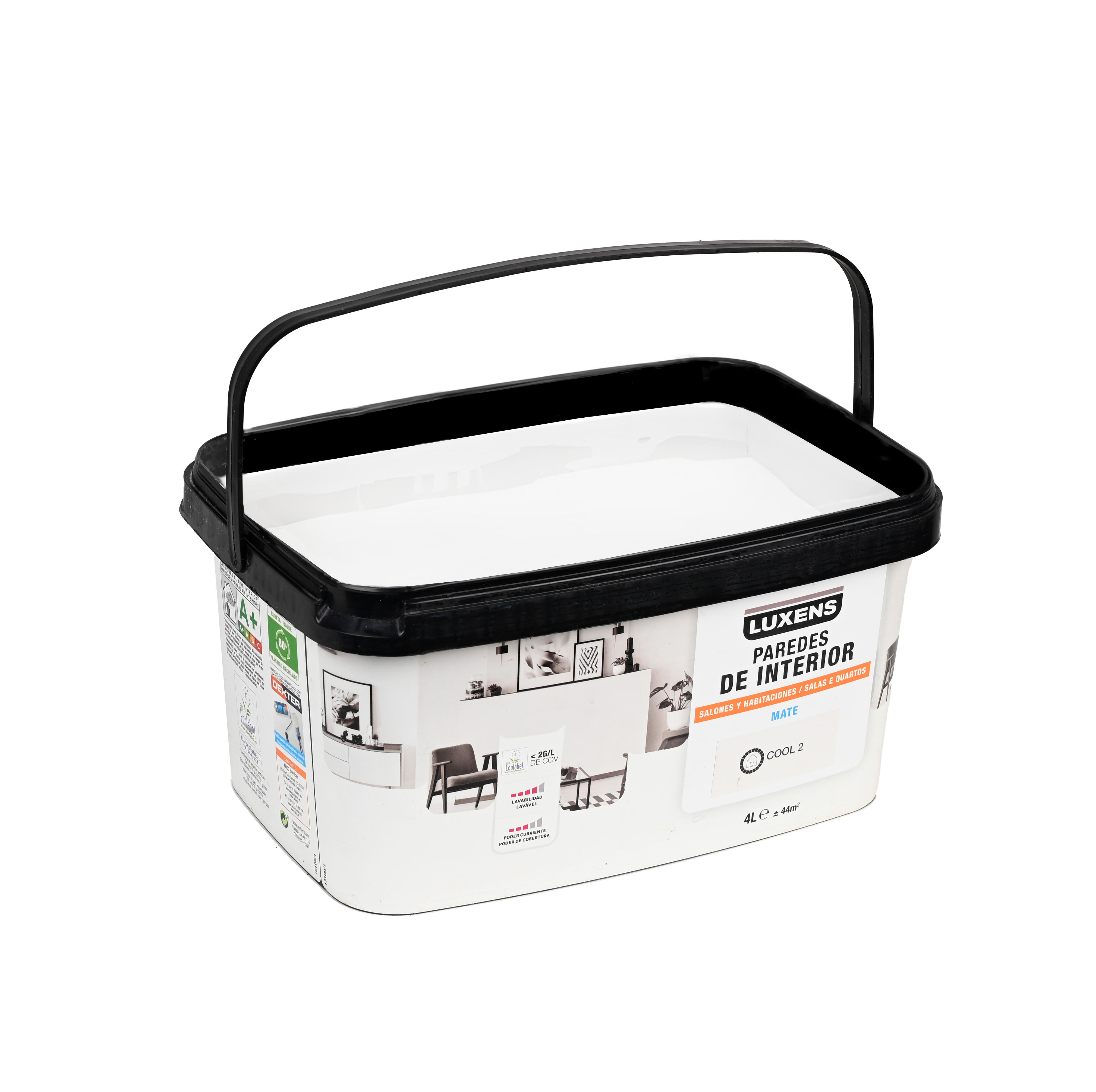 Tinta de interior decorativa LUXENS MATE 4L COOL 2 - 6