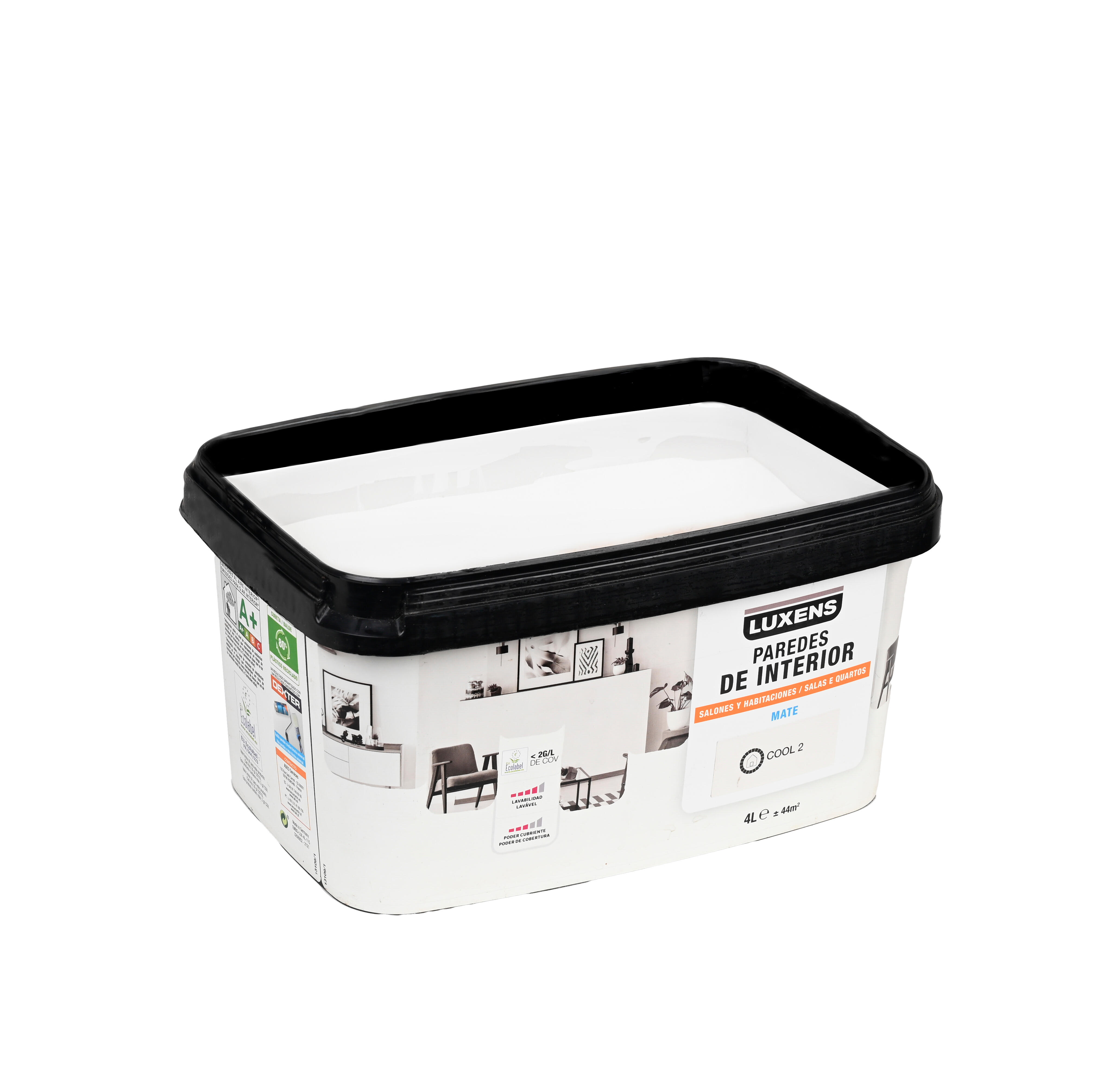Tinta de interior decorativa LUXENS MATE 4L COOL 2 - 5
