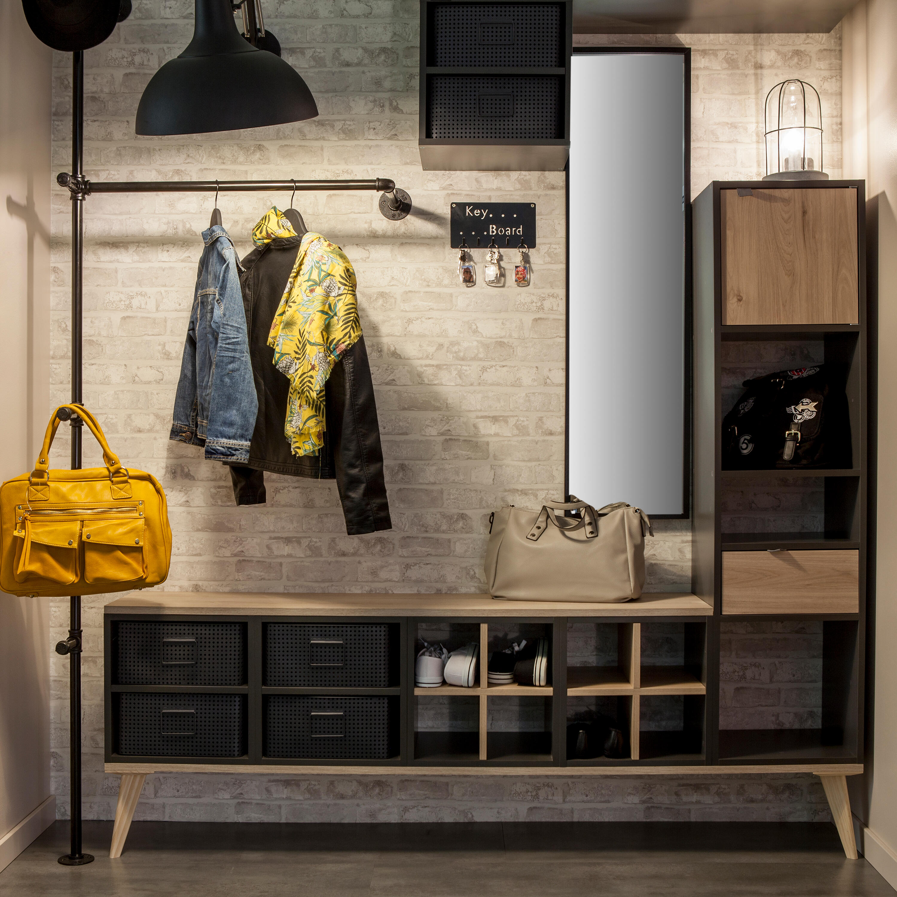 Estante cubo 4x1 preto 139,3x36x31,7 cm Spaceo Kub - 4