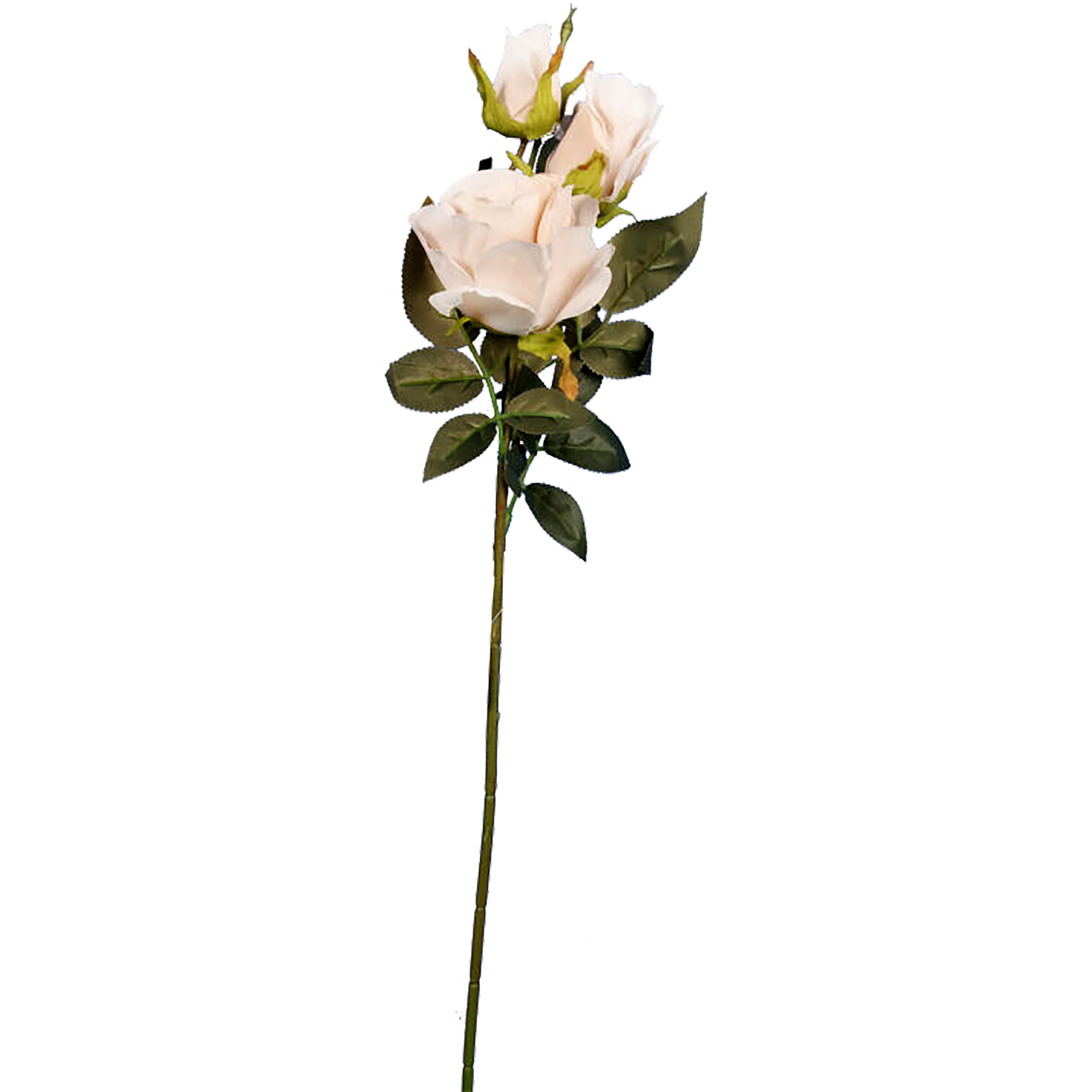 Gałązka sztuczna 74cm róża biała
