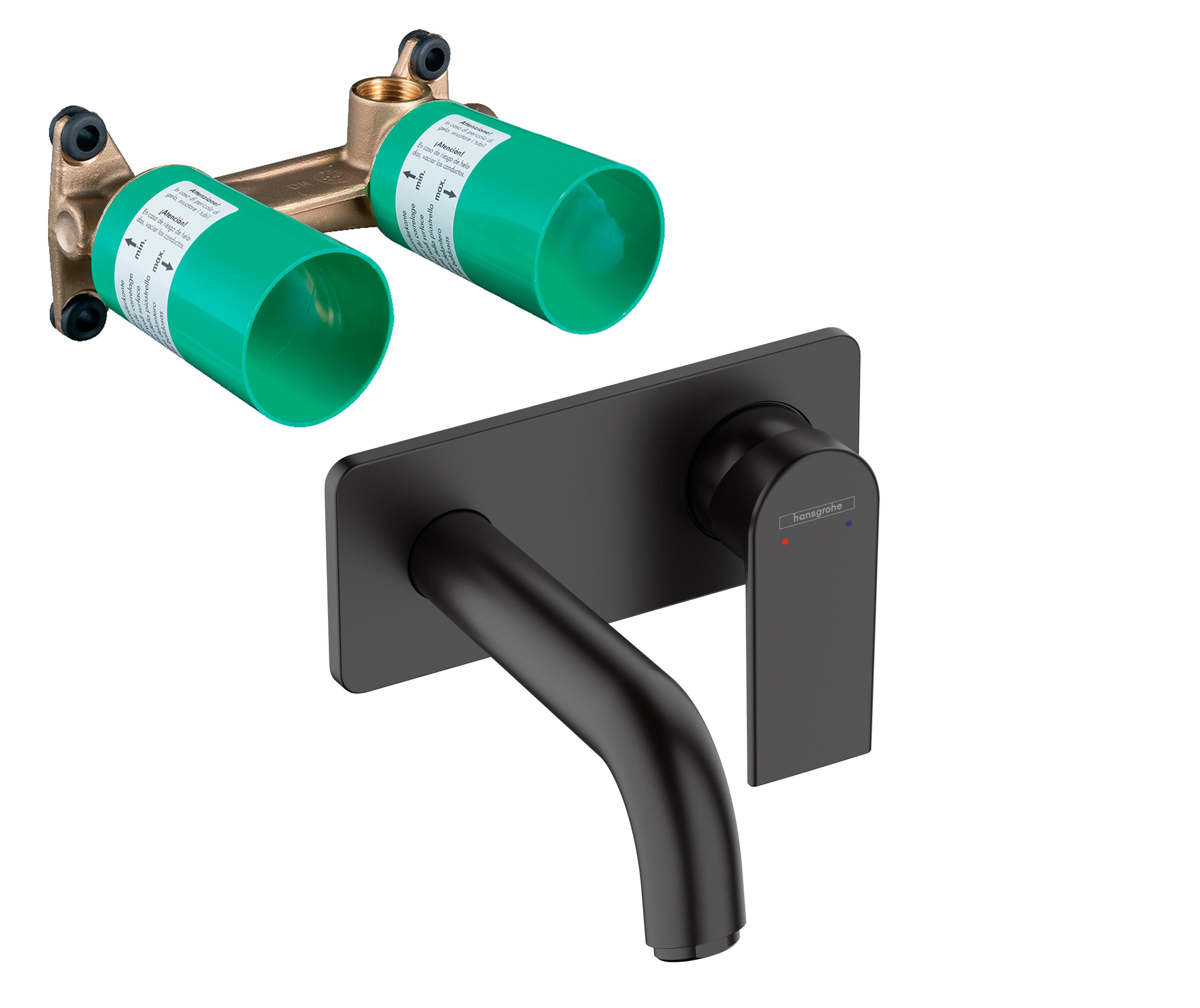 Grifo lavabo empotrado vernis shape negro