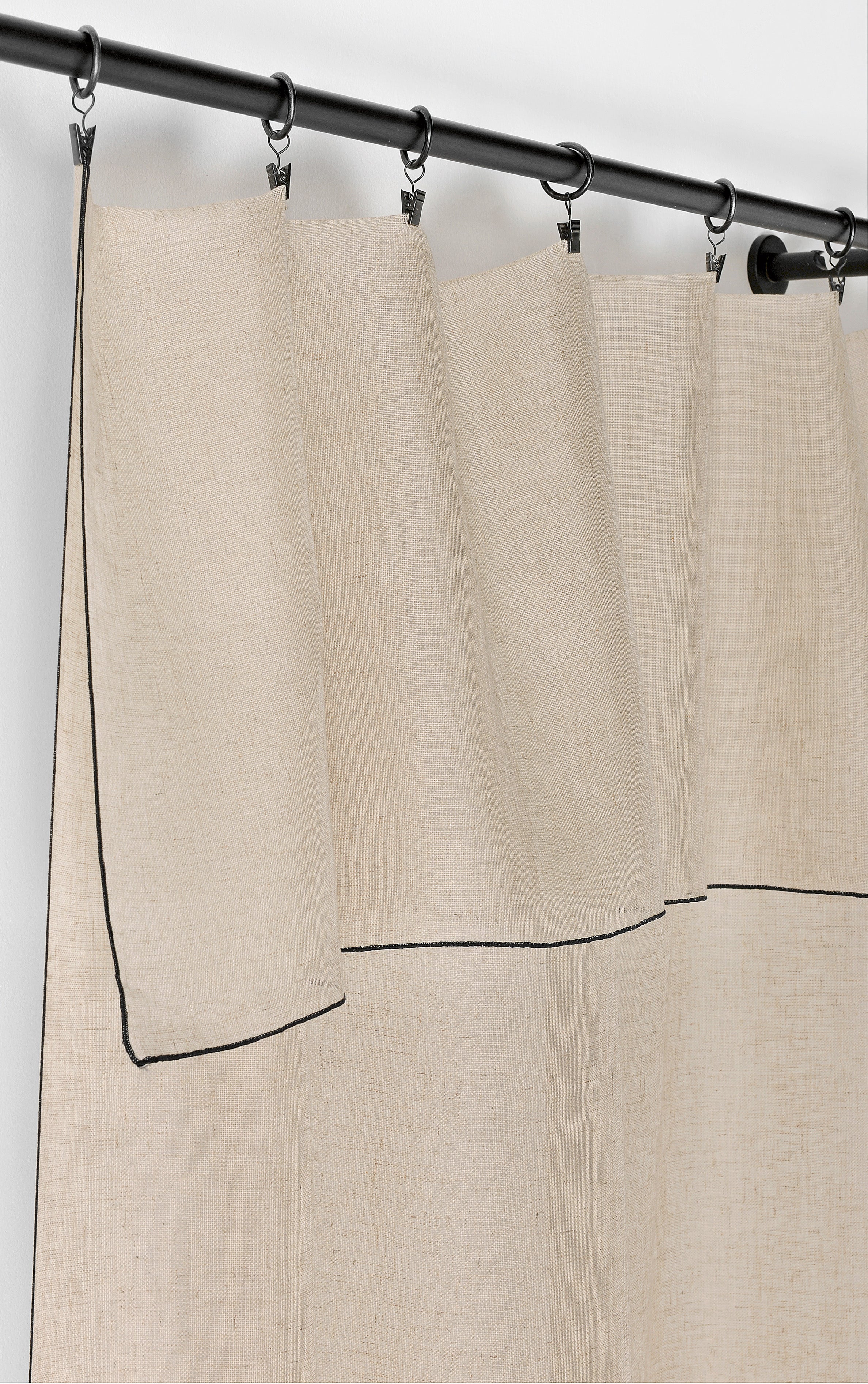 Voilage tamisant, Kaolin, beige H.295 x l.140 cm - 3