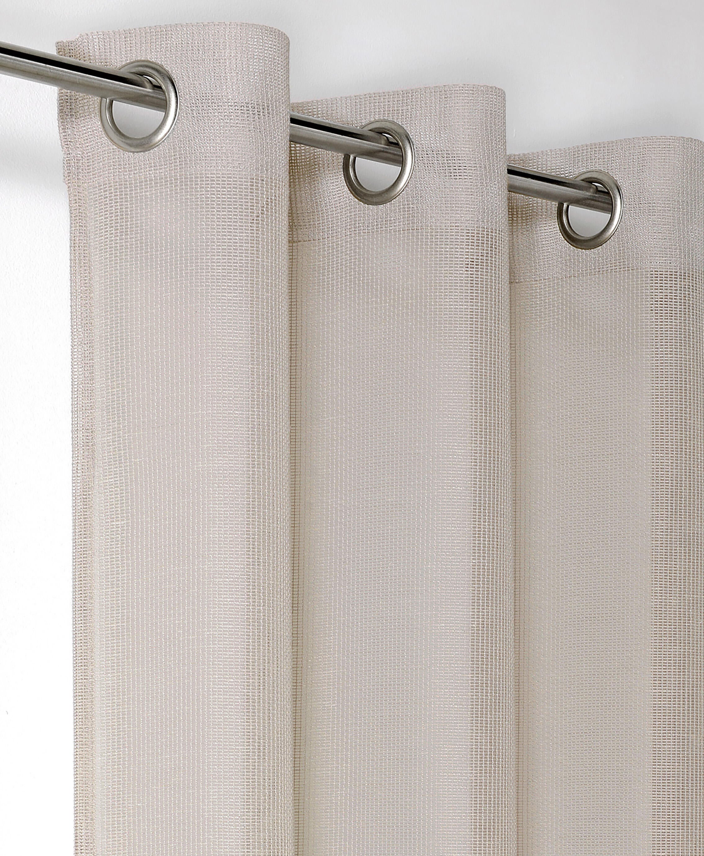 Voilage tamisant, Cordouan, gris H.240 x l.140 cm - 2