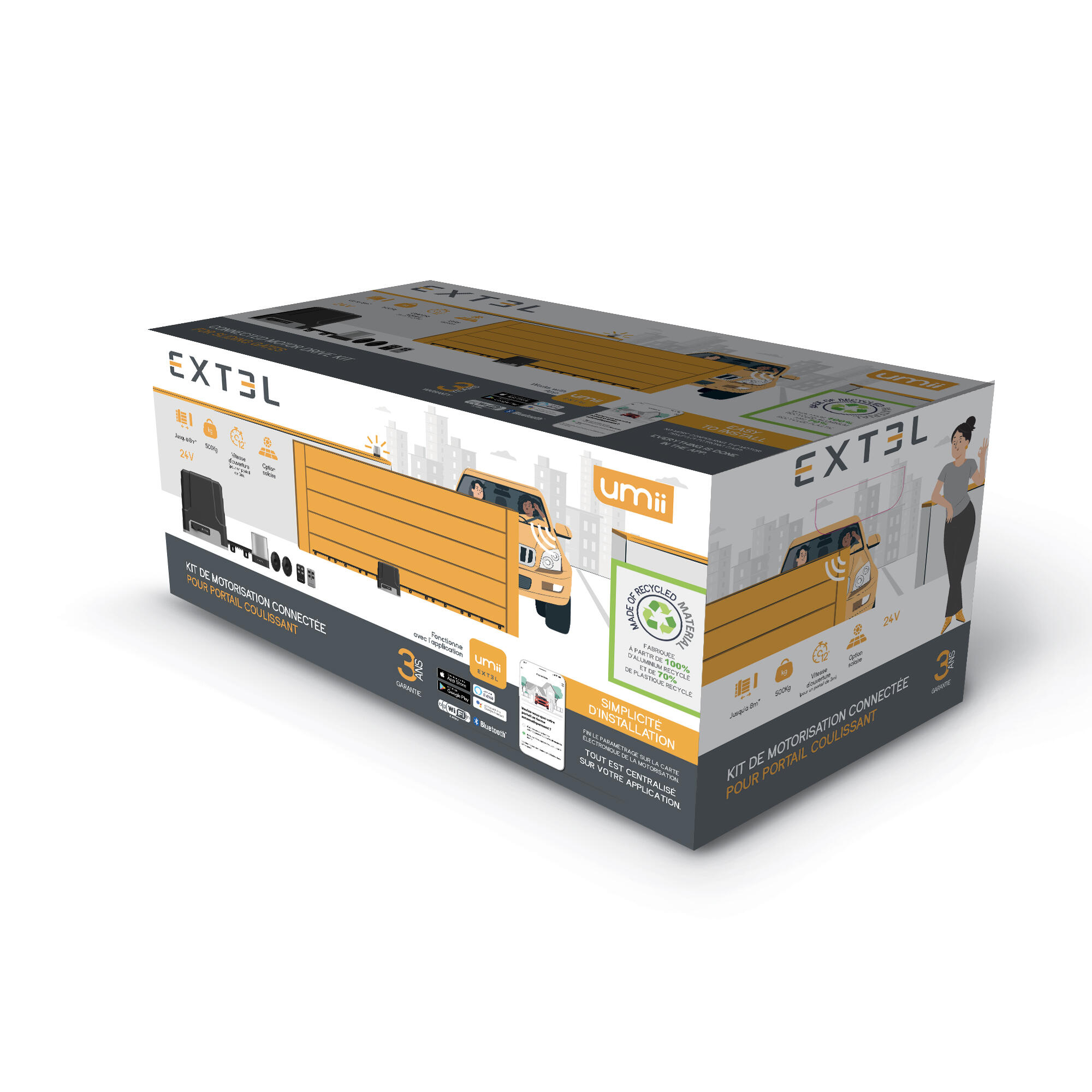 Moteur de portail coulissant à crémaillère - XC500 - Extel Umii - 3