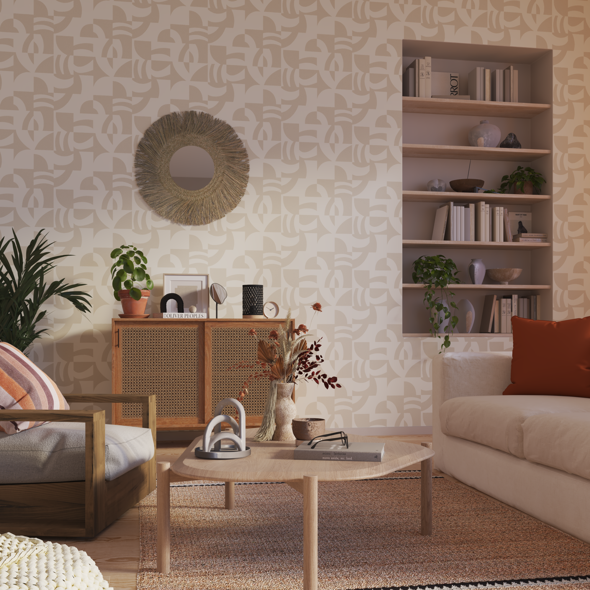 Candeeiro de mesa 23 cm 1 luz bambo preto Inspire Ninon - 17