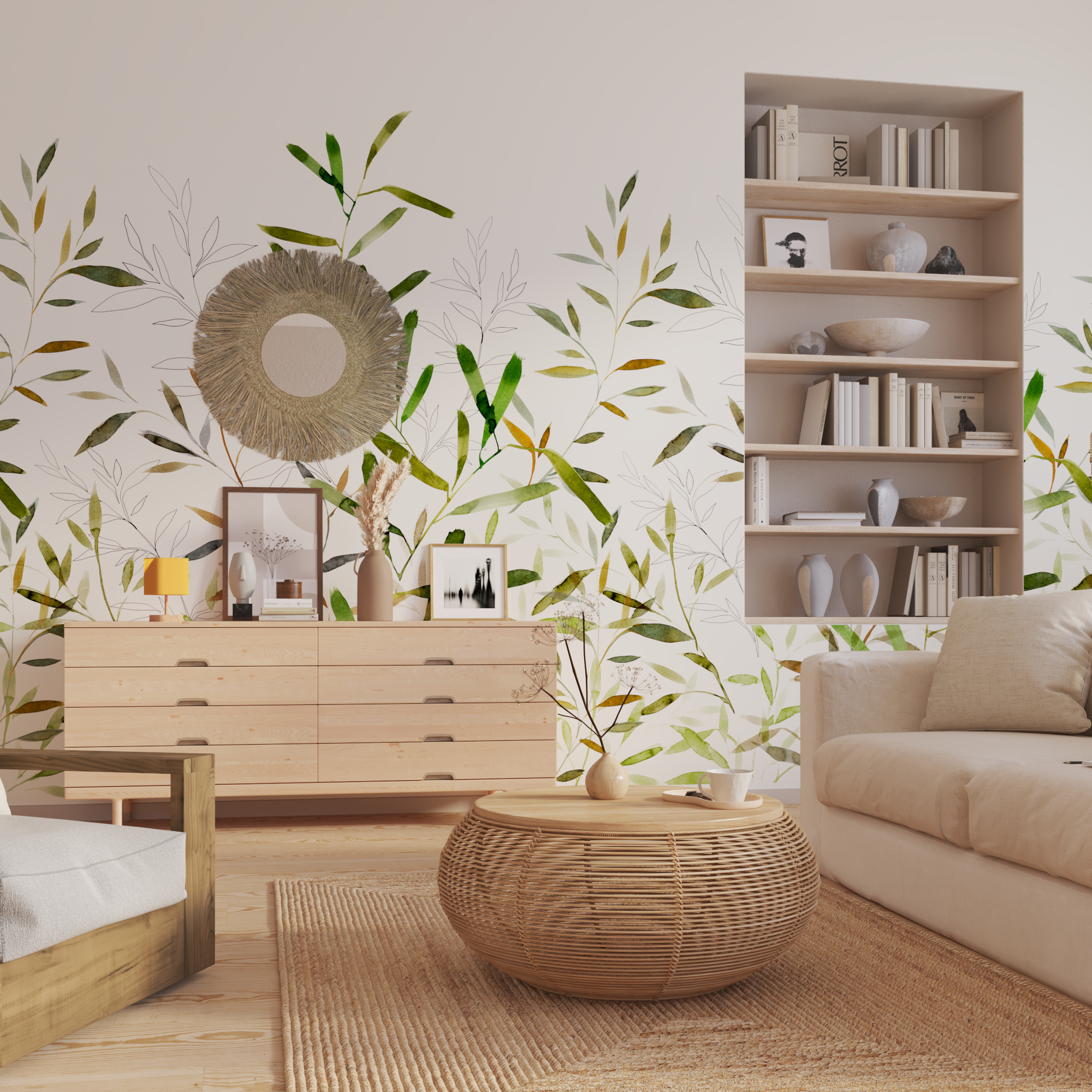 Specchio EXOTIC tondo in acciaio naturale Ø 60 cm INSPIRE - 21