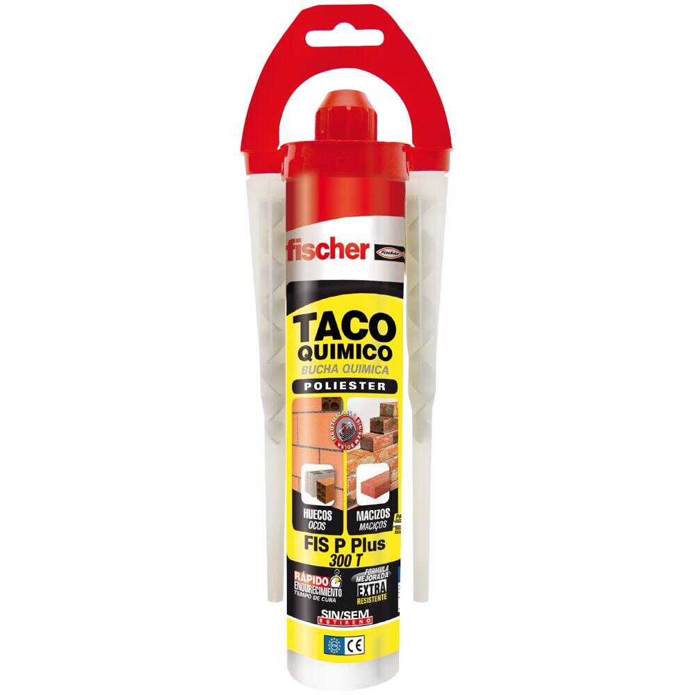 Bucha química poliéster 300 ml com 2 cânulas de aplicação Fischer P Plus - 4