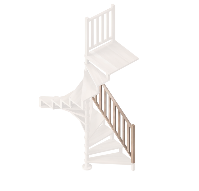 Rampe en hêtre pour escalier 140cm, Square Luxe