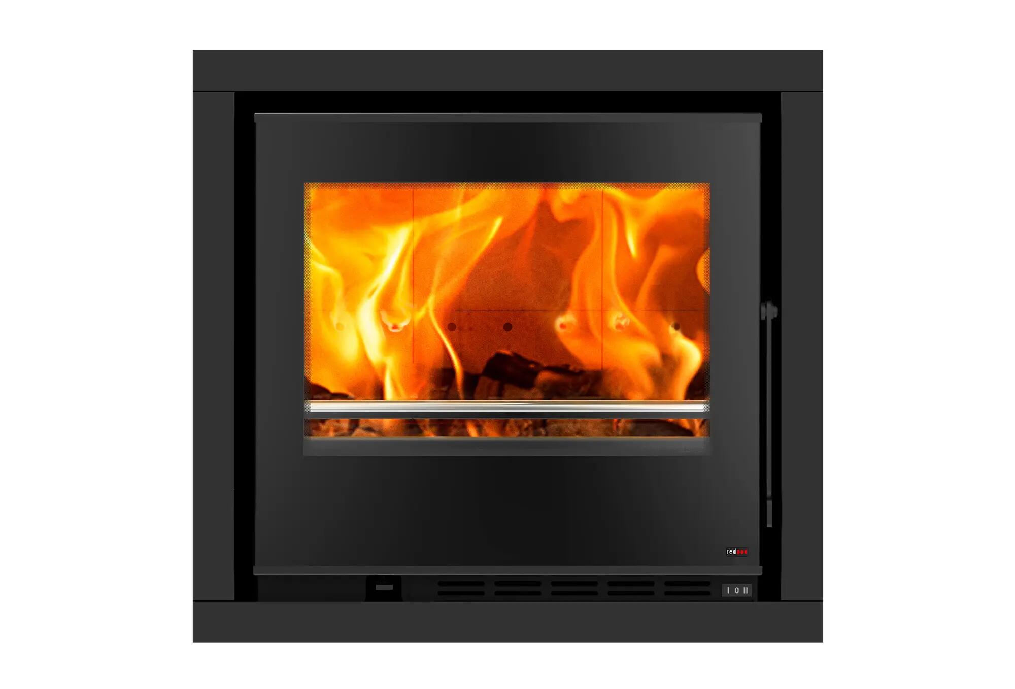 Recuperador de calor VIDAGO 60 porta de vidro 8KW A+ Aço - 2