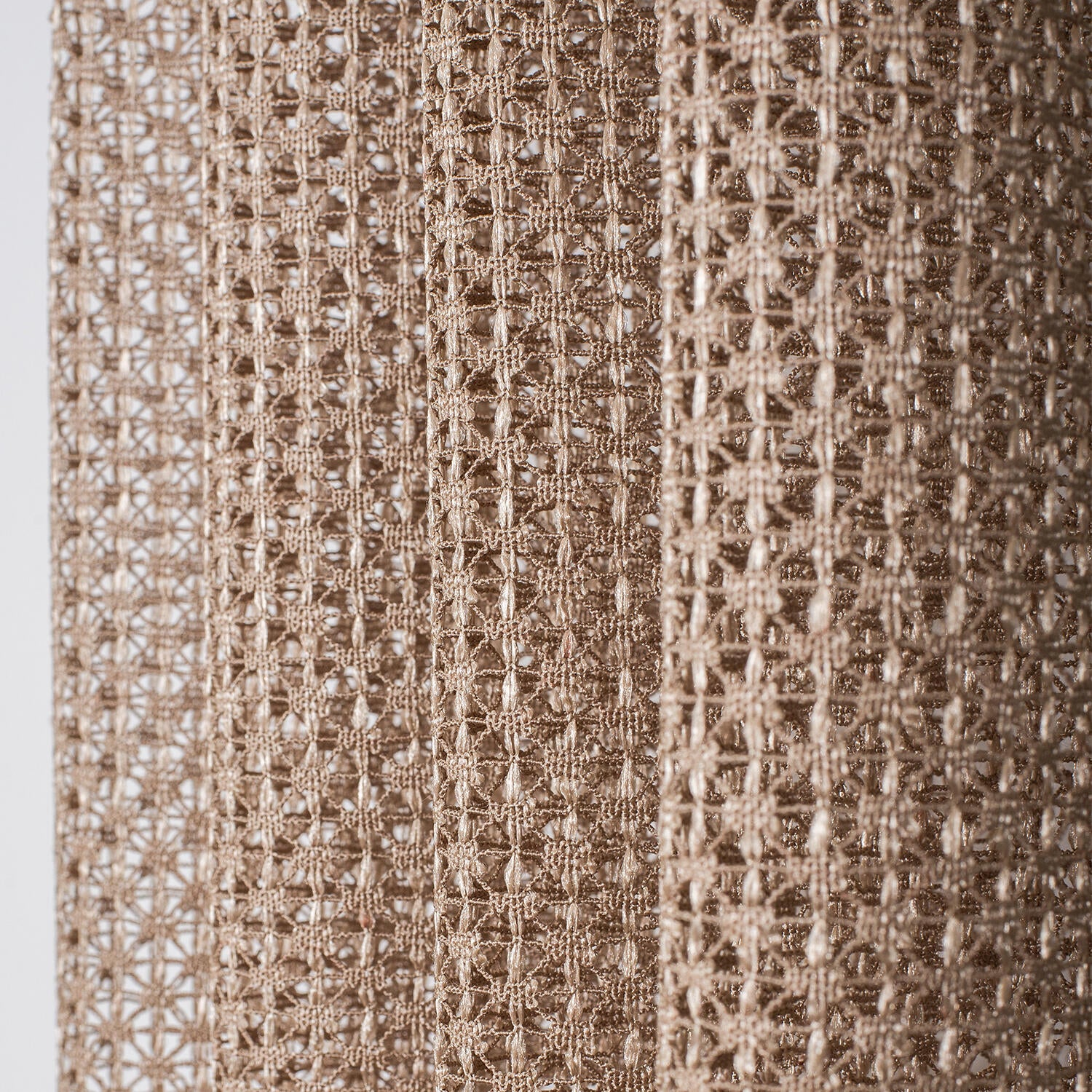 Visillo ollaos Cleanthis poliéster liso dorado de 140x240cm ROCLE. Incluye cinta termoadhesiva - 3