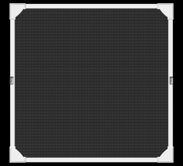 Mosquitera fija 120x120cm flexible magnética de pvc blanco recortable para ventana tela fibra de vidrio negra