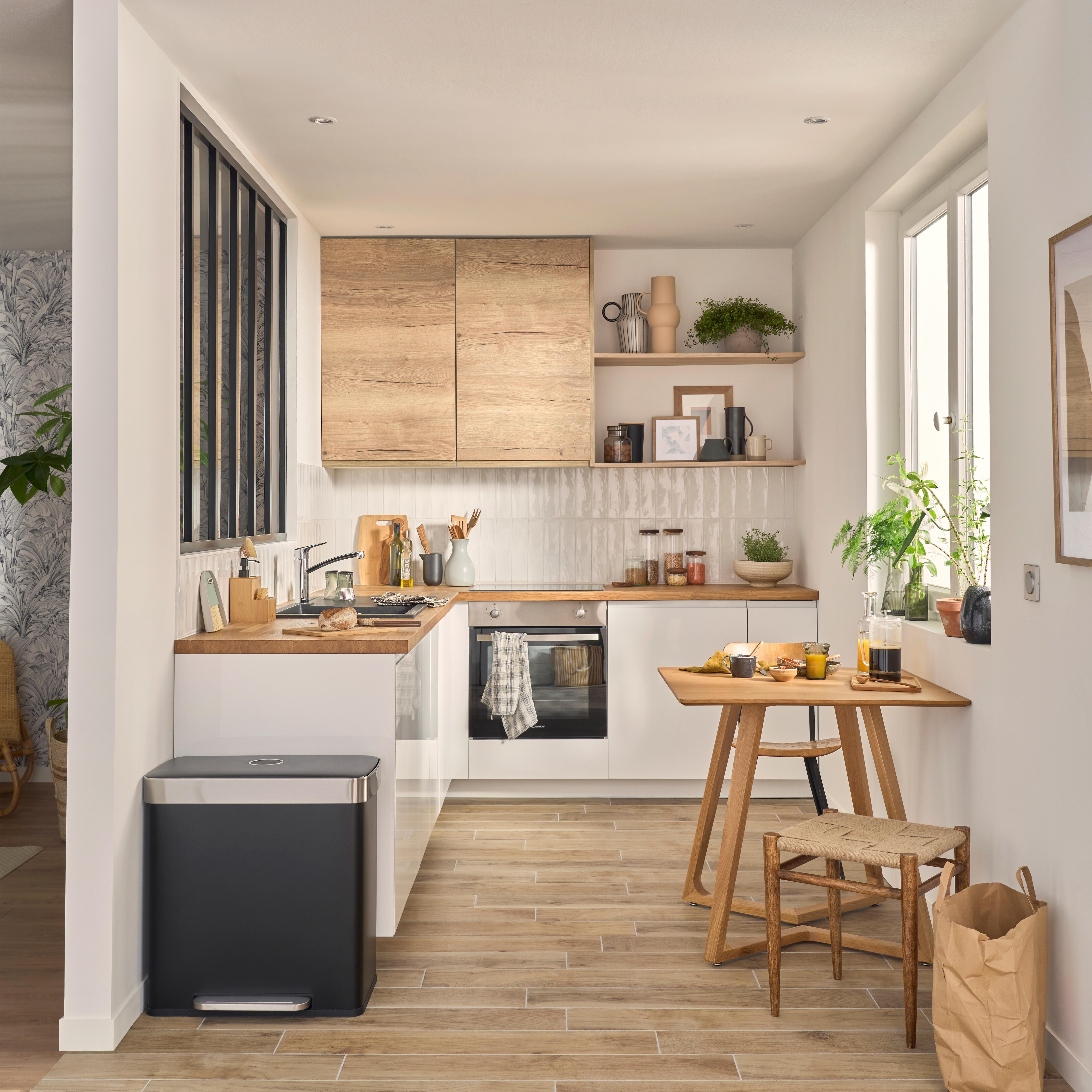 Porte de cuisine Tokyo blanc brillant H.76.5 x l.59.7 cm - 3