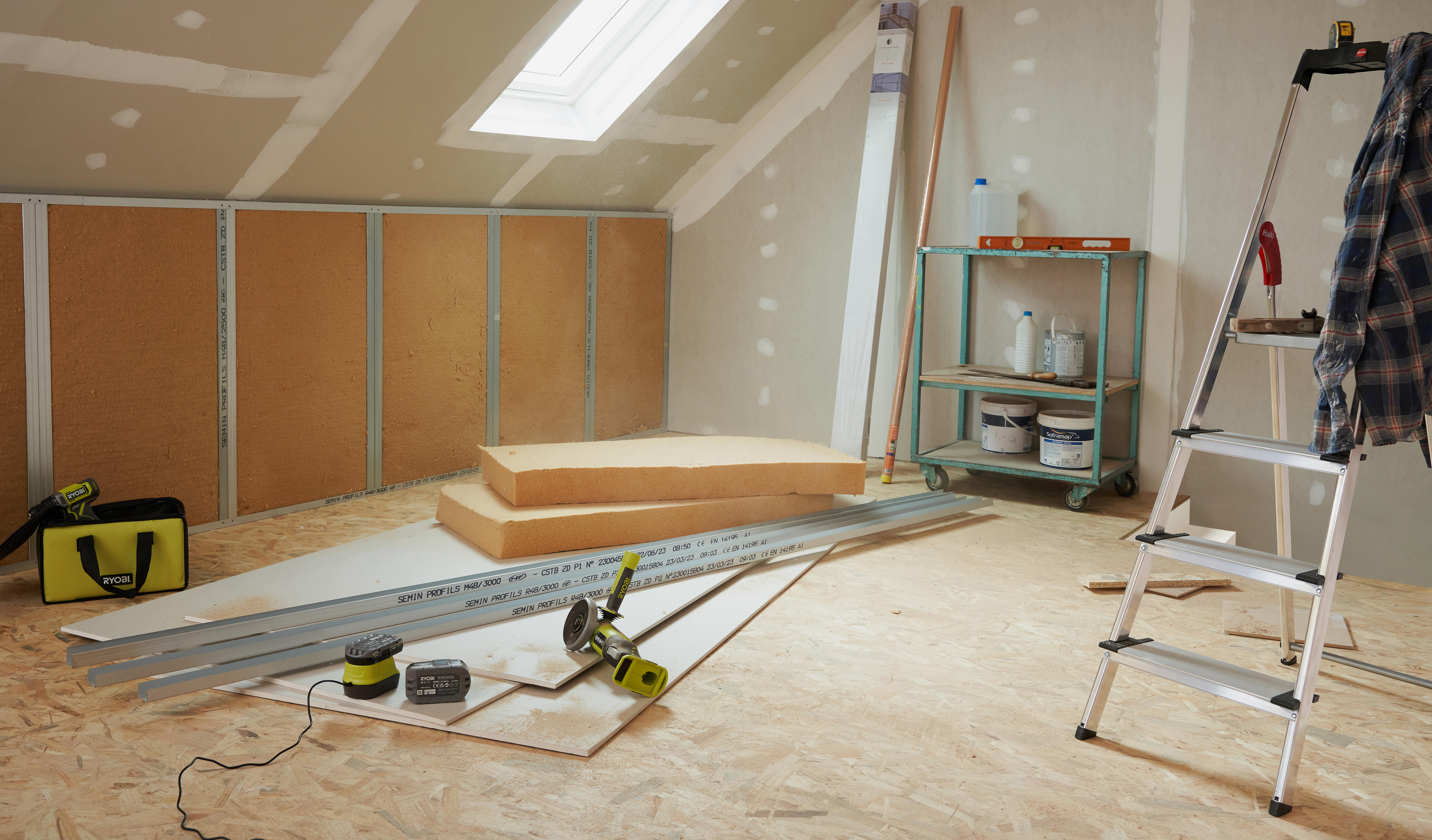 6 panneaux isolants en fibre de bois ISOVER Flex 40, Ep.100mm, 1.22x0.58m, R2.6 - 4