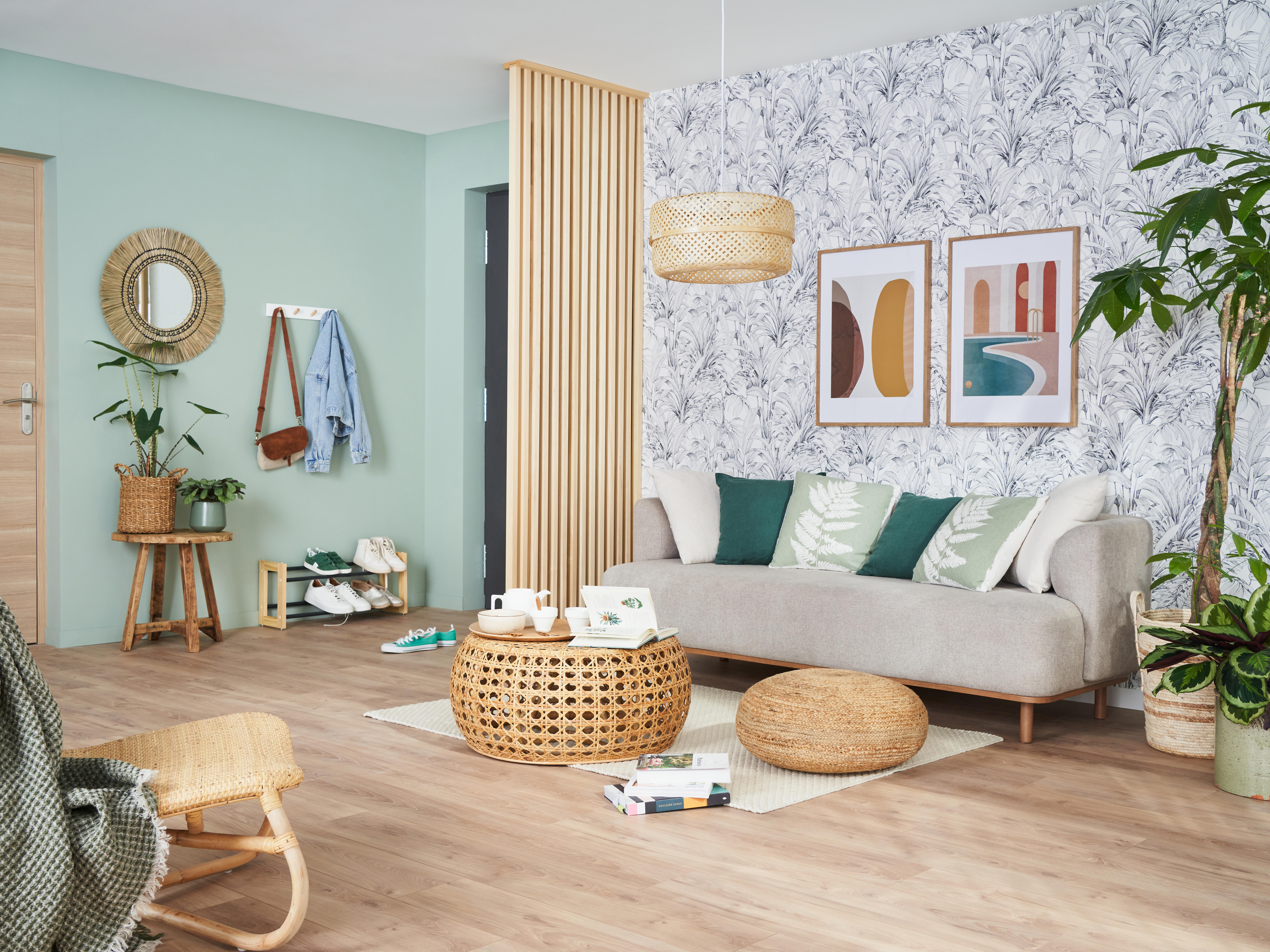 Peinture mur, boiserie vert des halles velours LIBÉRON 163 faubourg 2.5L - 3