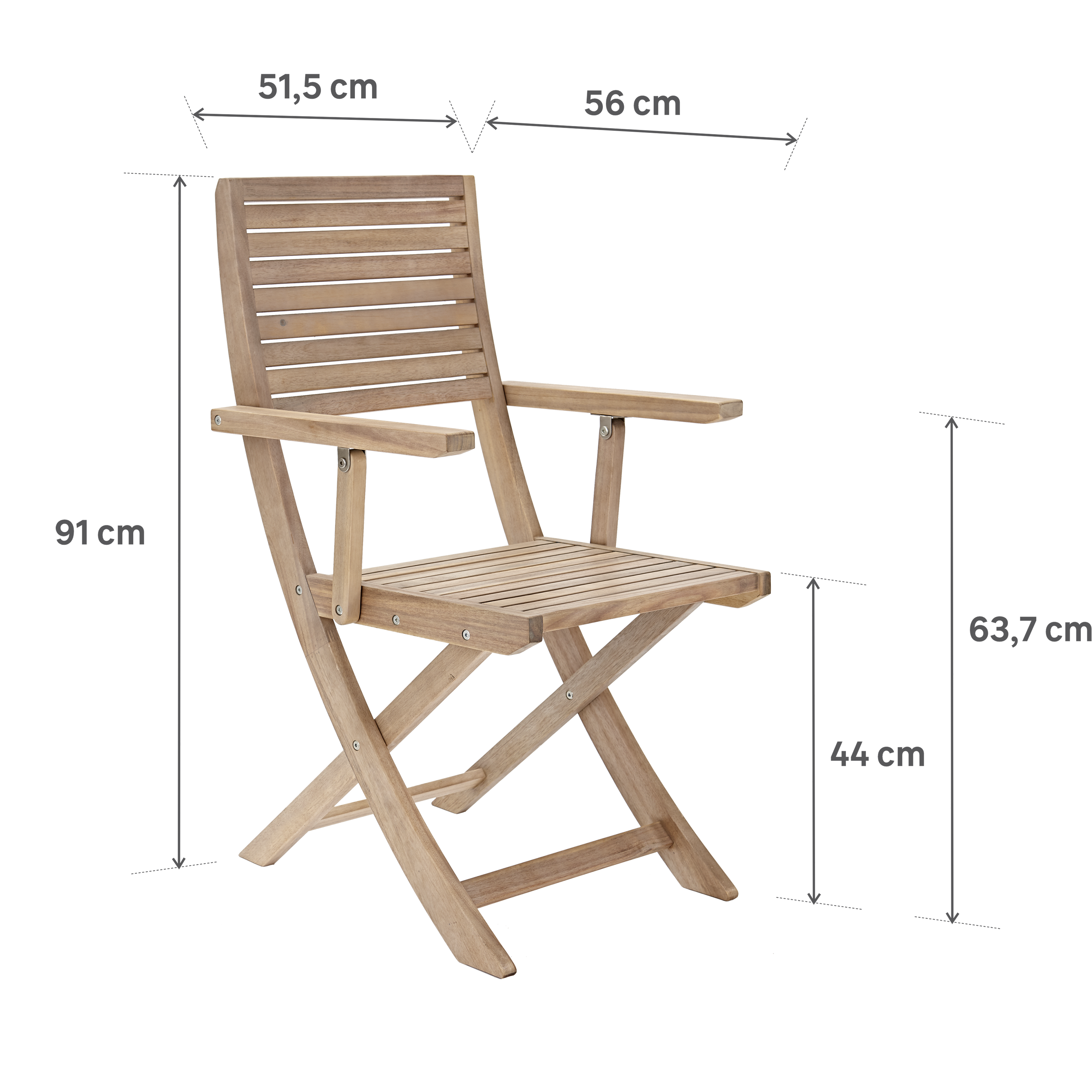 Lot de 2 fauteuils en acacia Solaris II NATERIAL - 6