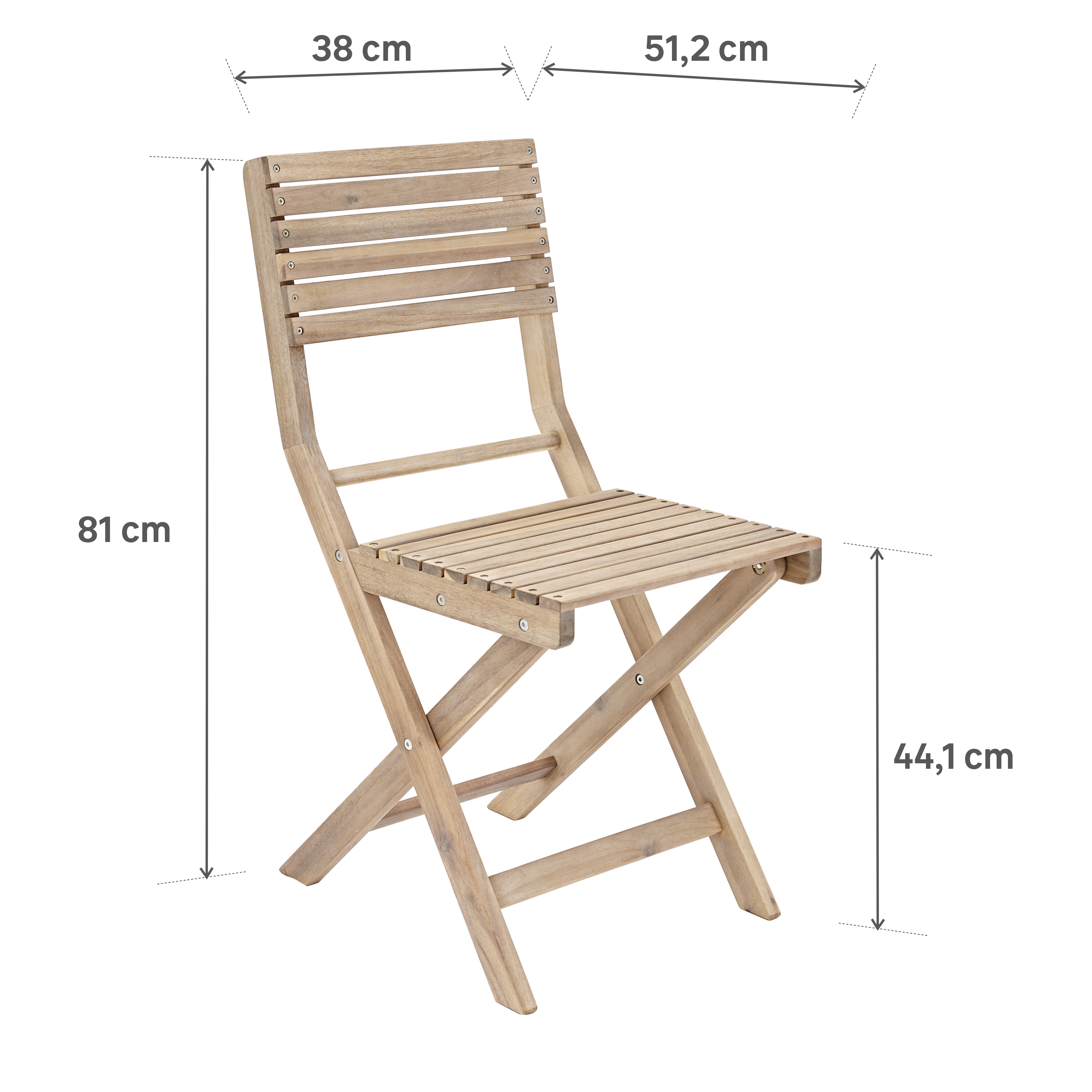 Lot de 2 chaises en acacia Solis II NATERIAL - 5
