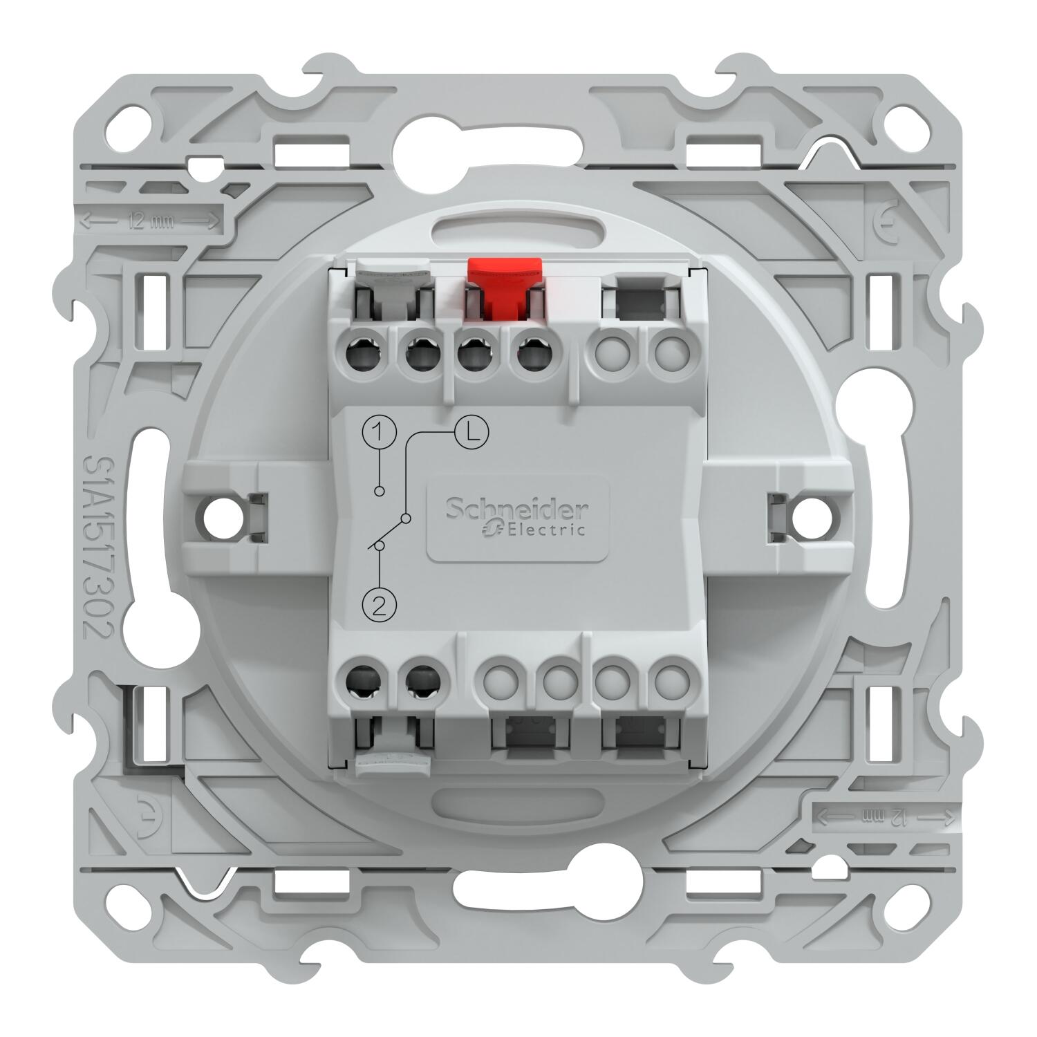 Interrupteur va-et-vient lumineux à assembler Ovalis, SCHNEIDER ELECTRIC, blanc - 2