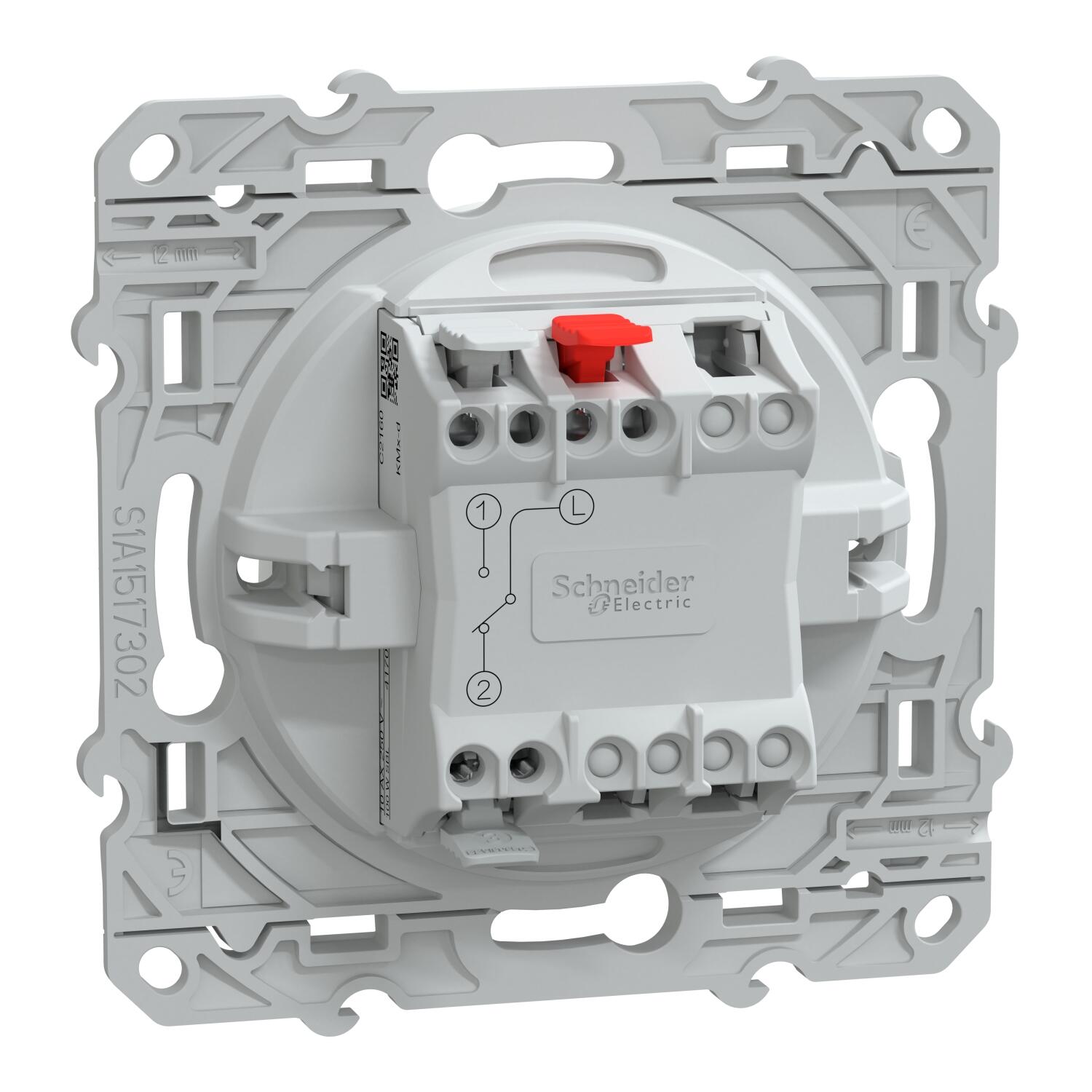 Interrupteur va-et-vient lumineux à assembler Ovalis, SCHNEIDER ELECTRIC, blanc - 11