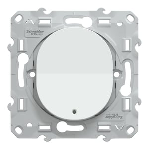 Interrupteur va-et-vient lumineux à assembler Ovalis, SCHNEIDER ELECTRIC, blanc