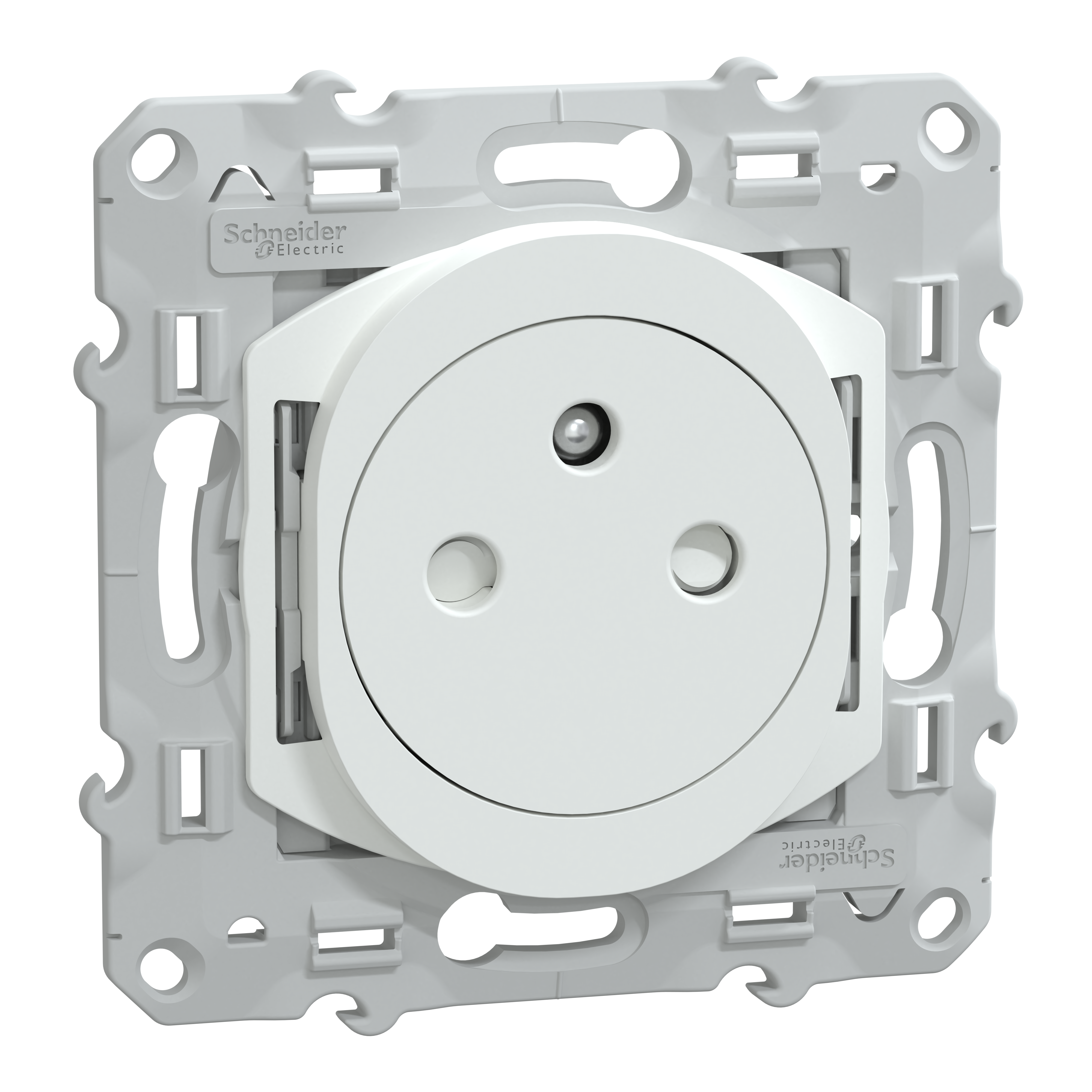 Prise avec terre affleurante à assembler Ovalis, SCHNEIDER ELECTRIC, blanc - 10