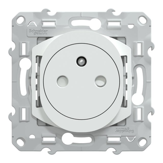 Prise de courant 2P+T affleurante OVALIS lot de 10 - SCHNEIDER ELECTRIC