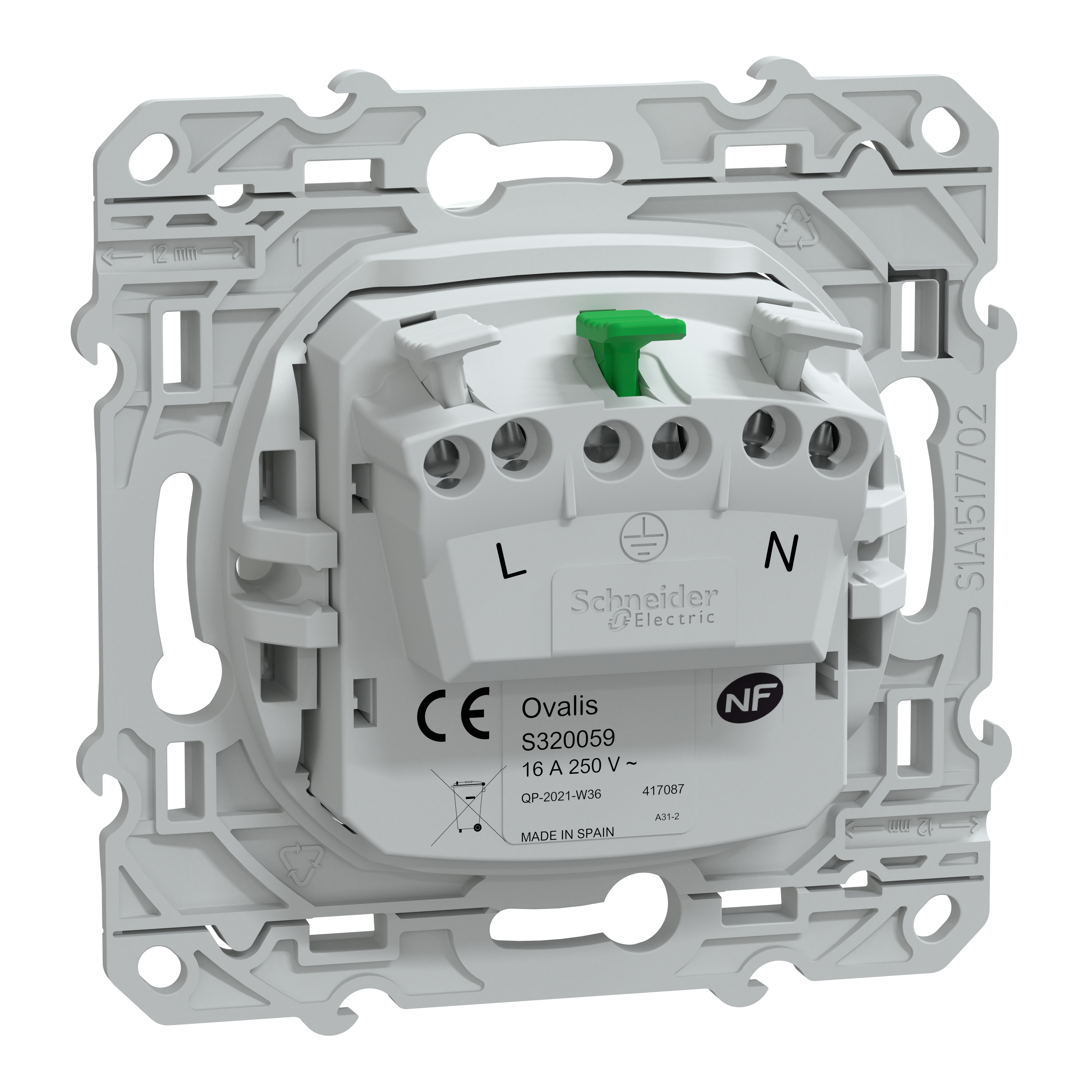 Prise de courant 2P+T OVALIS Lot de 10  - SCHNEIDER ELECTRIC - 2