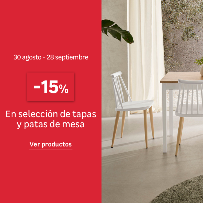 15 selección tapas y patas de mesa Leroy Merlin