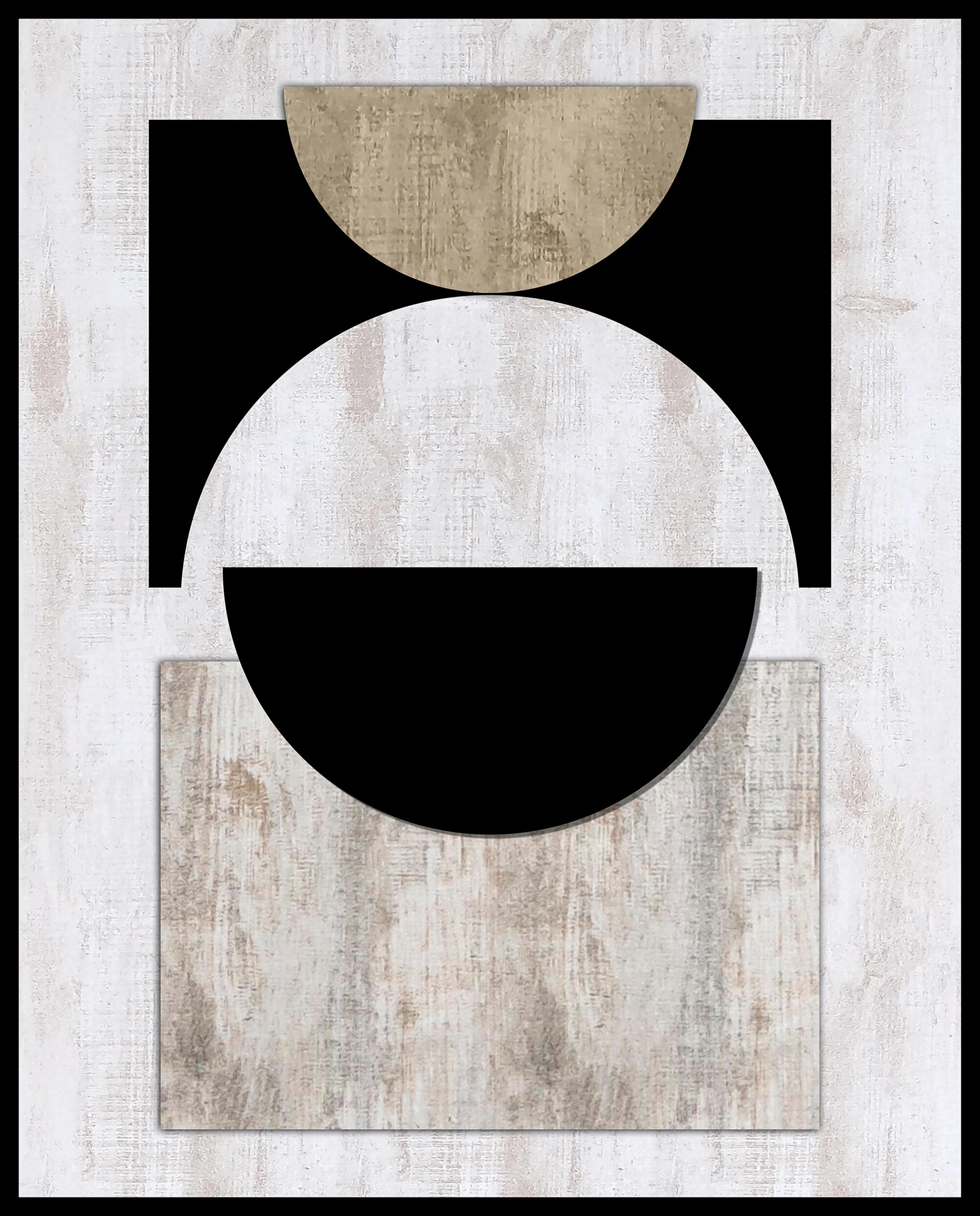 Cuadro enmarcado Decoline Geométrico semi círculos 42 cm x 52 cm - 5