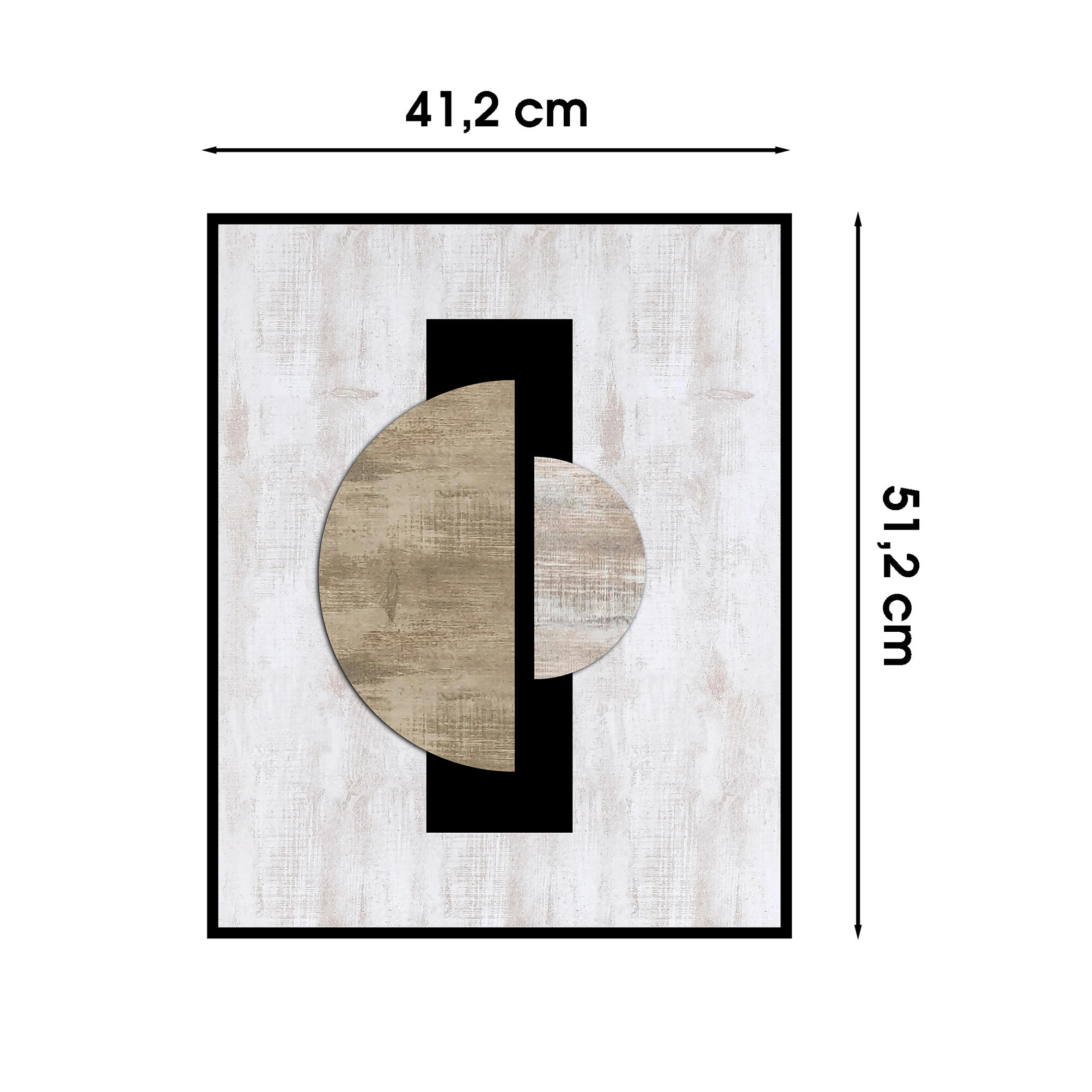 Cuadro enmarcado Decoline Geo media luna 42 cm x 52 cm - 3