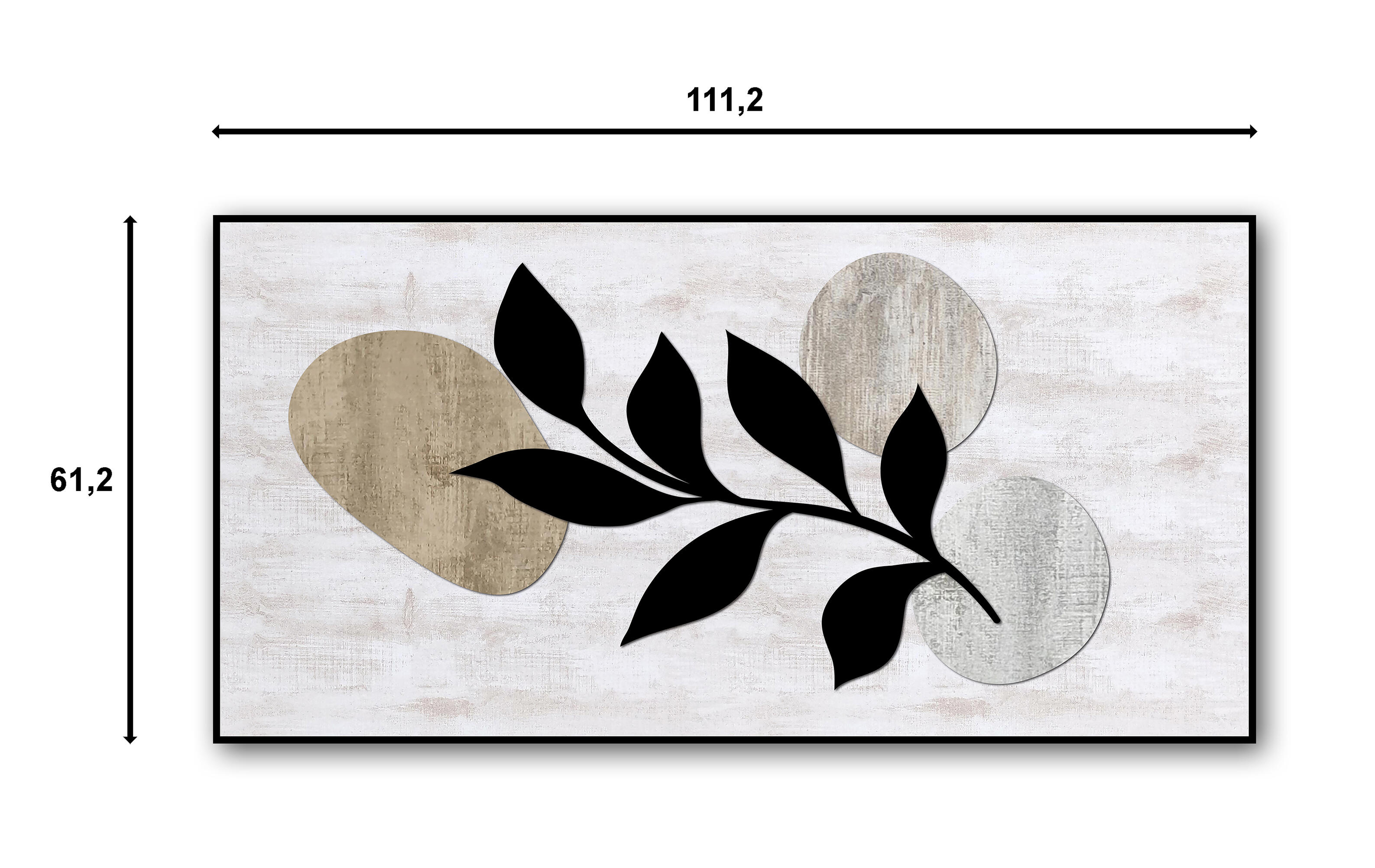 Cuadro enmarcado Decoline Hojas 112 cm x 62 cm - 4