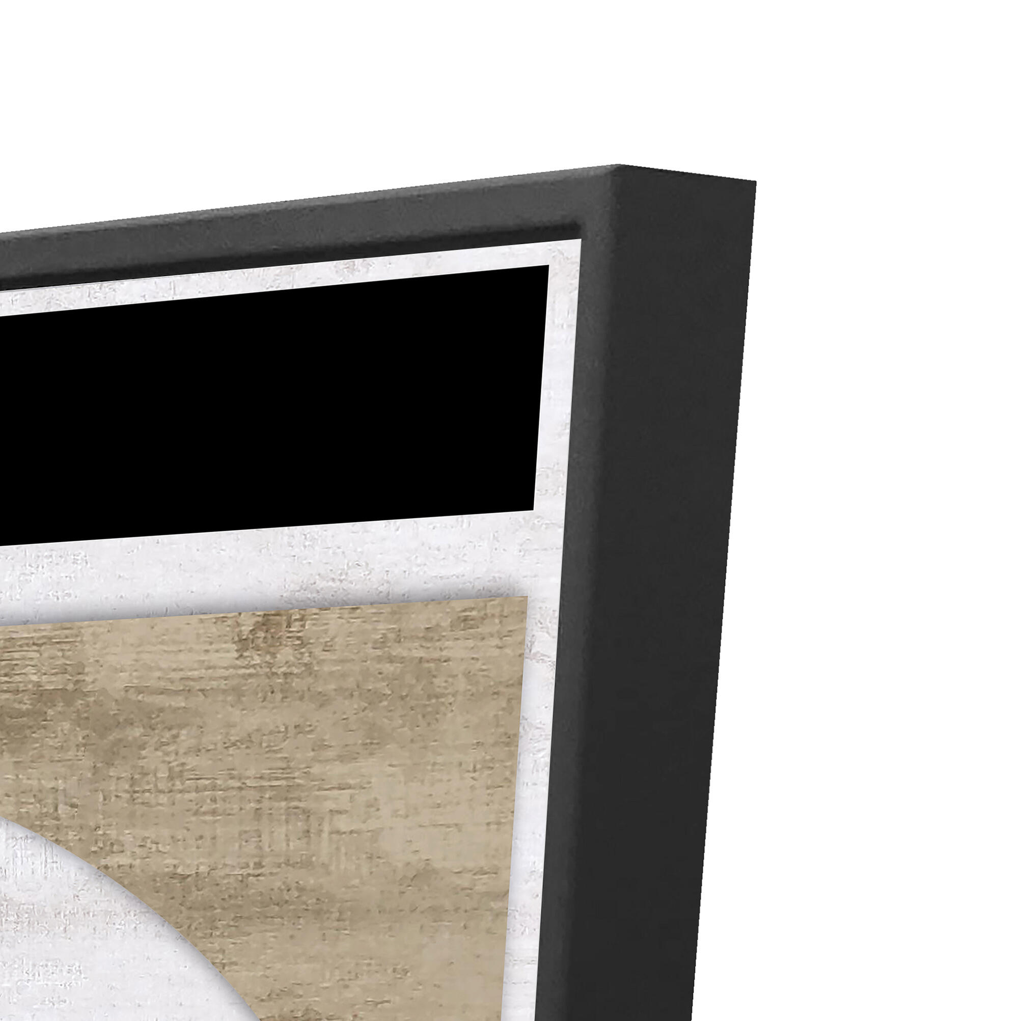 Cuadro pintura impresa enmarcada Abstracto rectangular de 92 x 32 cm. MDF Geo Horizontal multicolor. Marco color Negro - 4