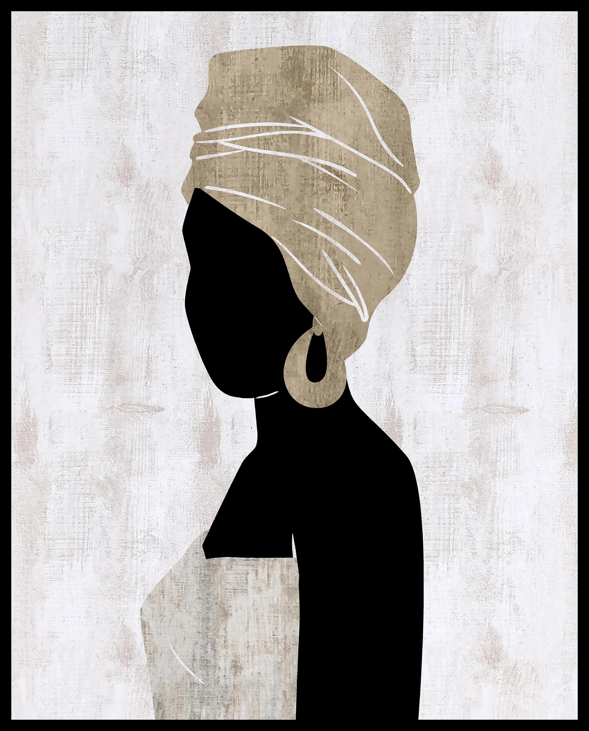 Cuadro enmarcado Decoline Mujer perfil 42 cm x 52 cm - 5