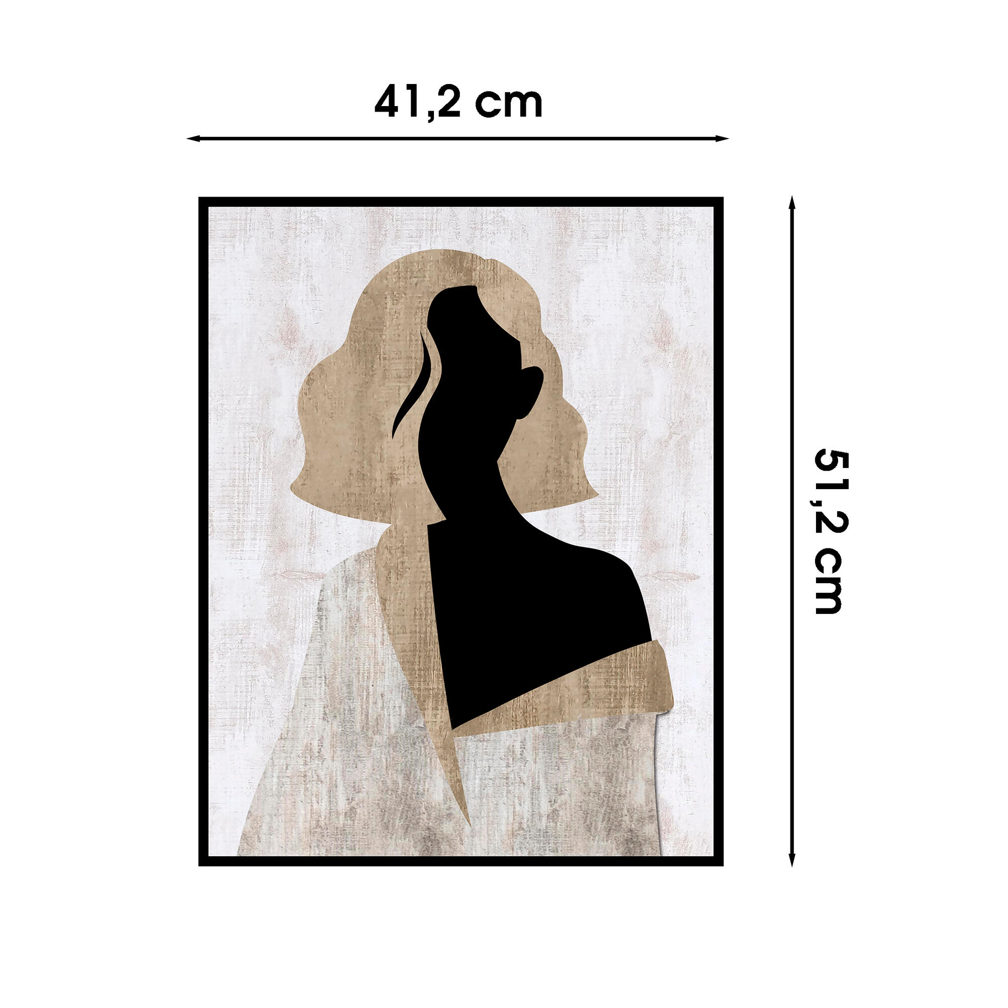 Cuadro enmarcado Decoline mujer frente 42 cm x 52 cm - 3