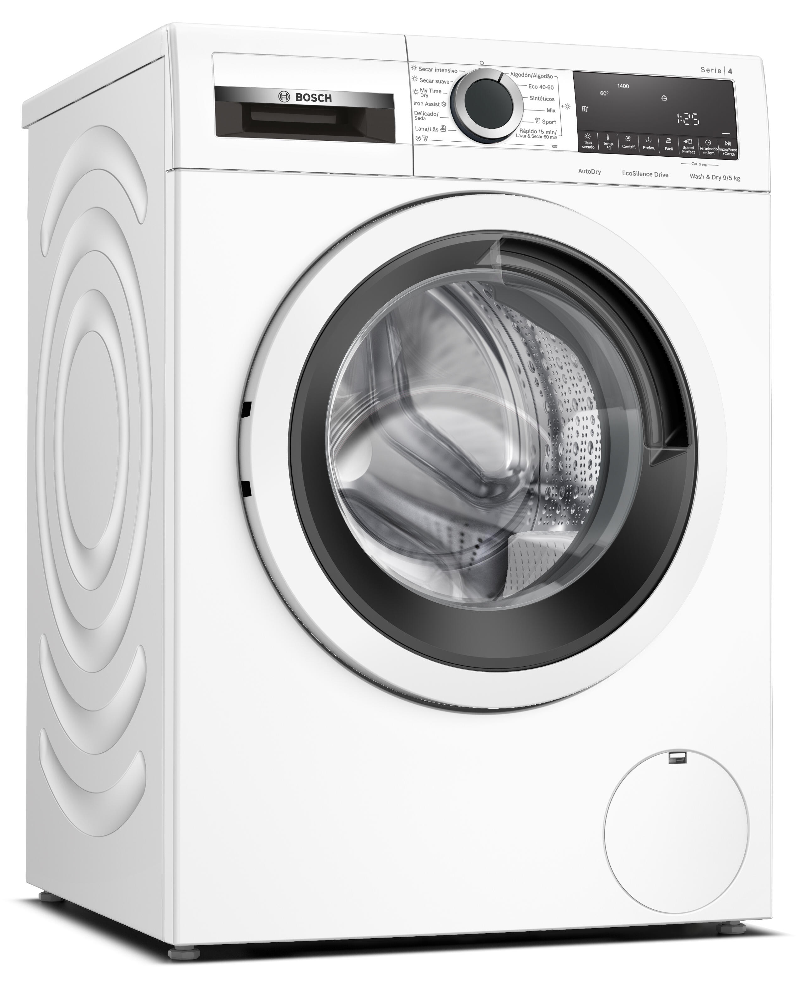 Lavadora secadora BOSCH WNA13401ES carga frontal 9/6 kg 1400 rpm 15 programas clase E blanco - 6