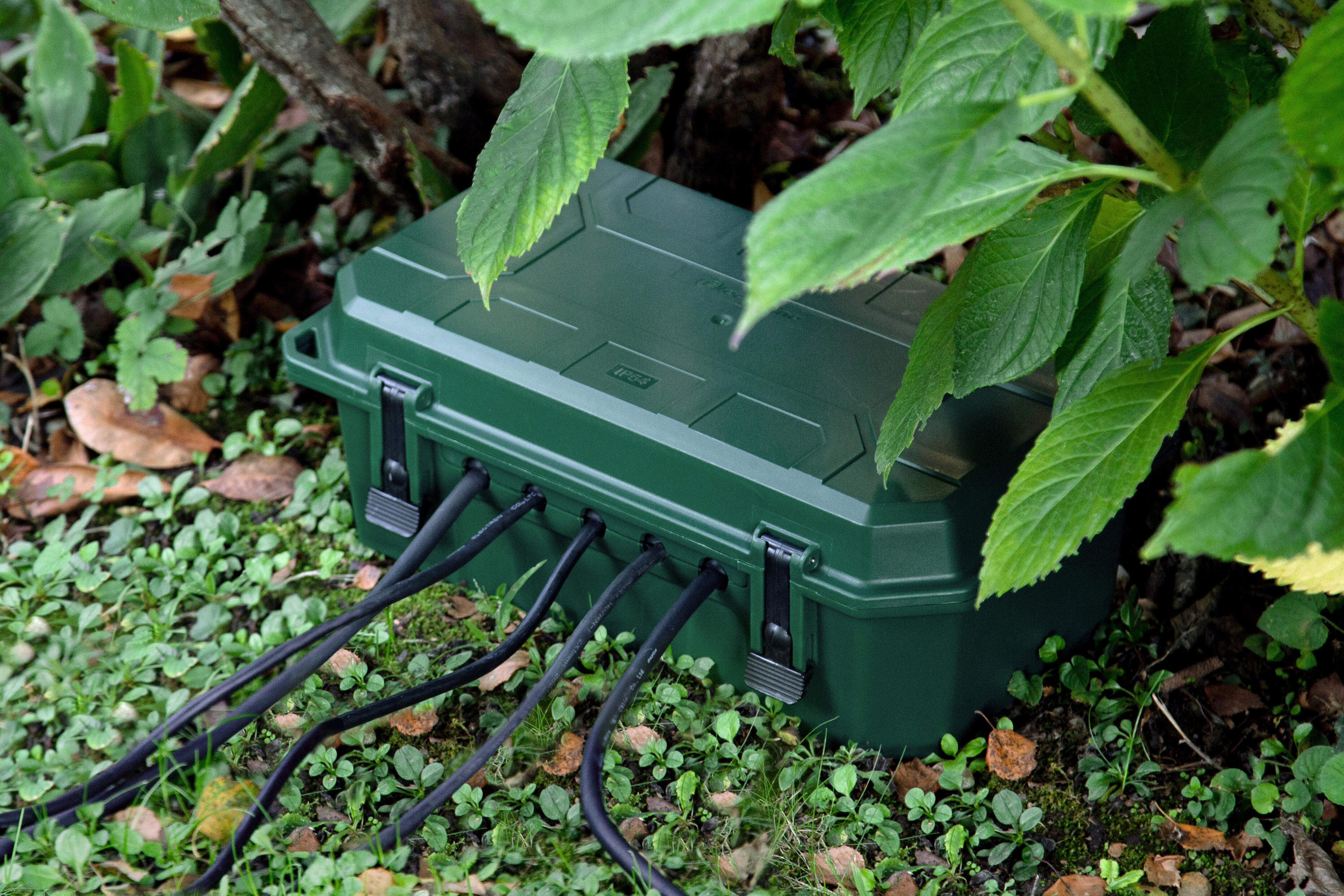 Boîte étanche avec multiprise étanche 4 prises IP44 5m vert, Electraline - 5