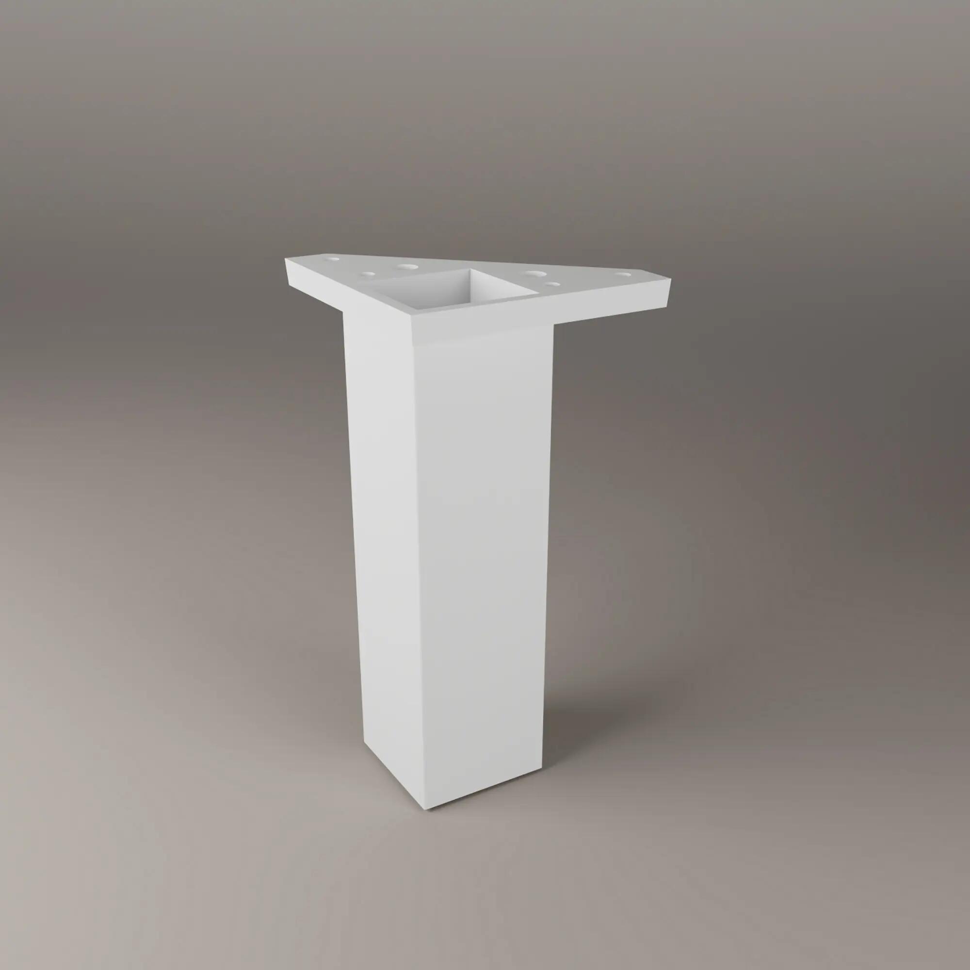 Pé abs 40x40 cm branco H150 - 3