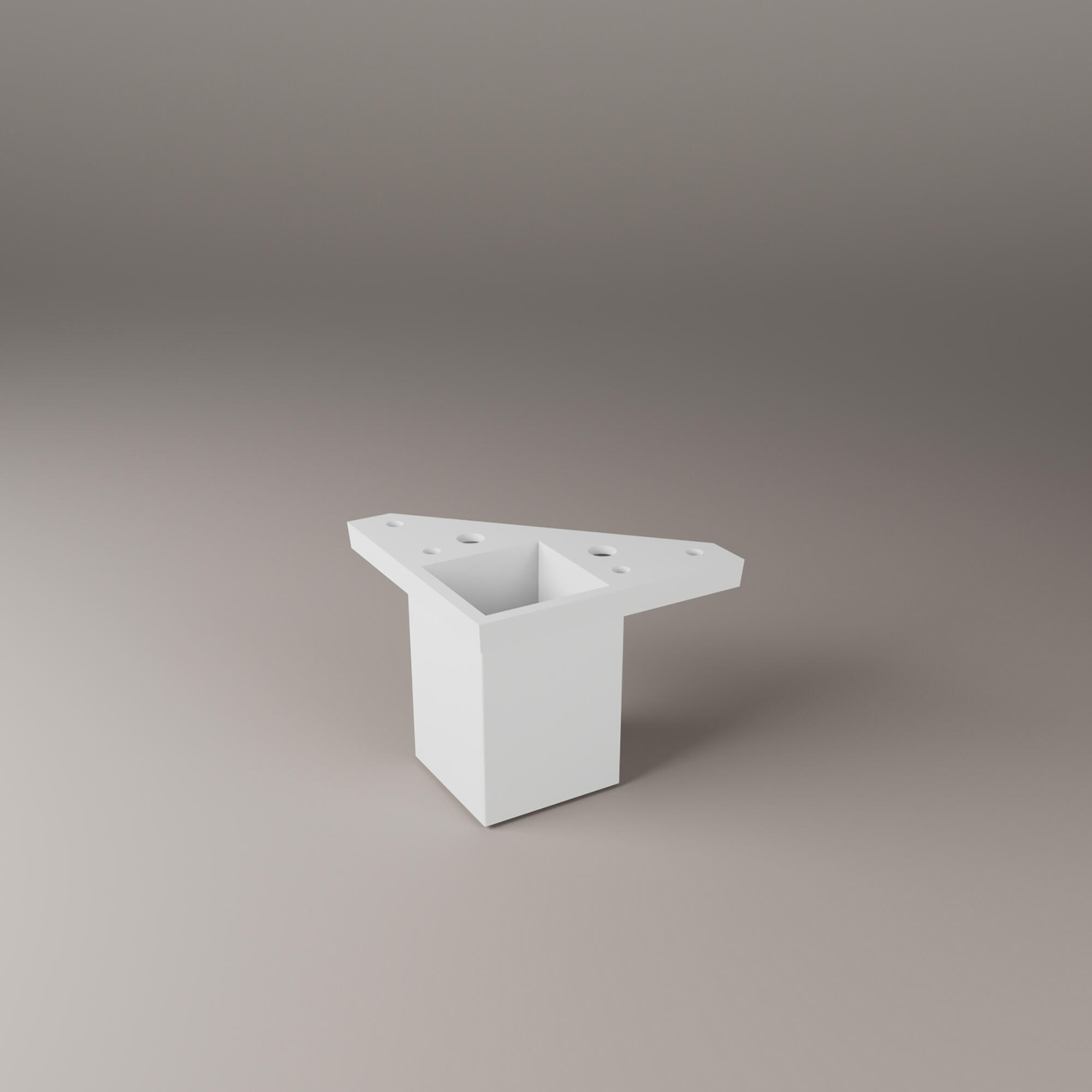 Pé quadrado para esquina abs 4,2x4,2x6 cm branco - 5