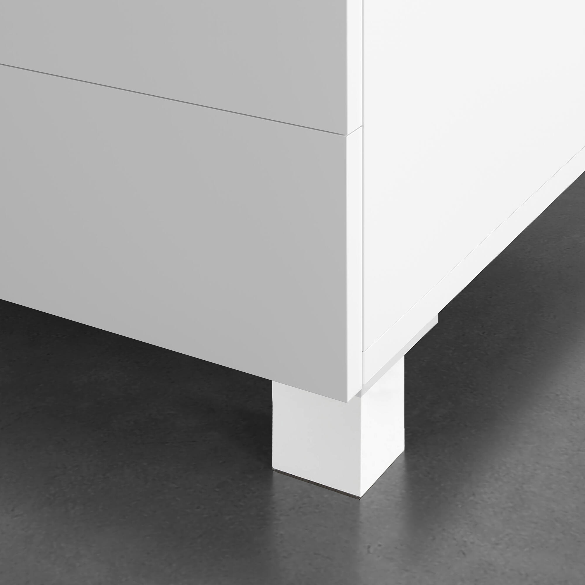 Pé quadrado para esquina abs 4,2x4,2x6 cm branco - 10