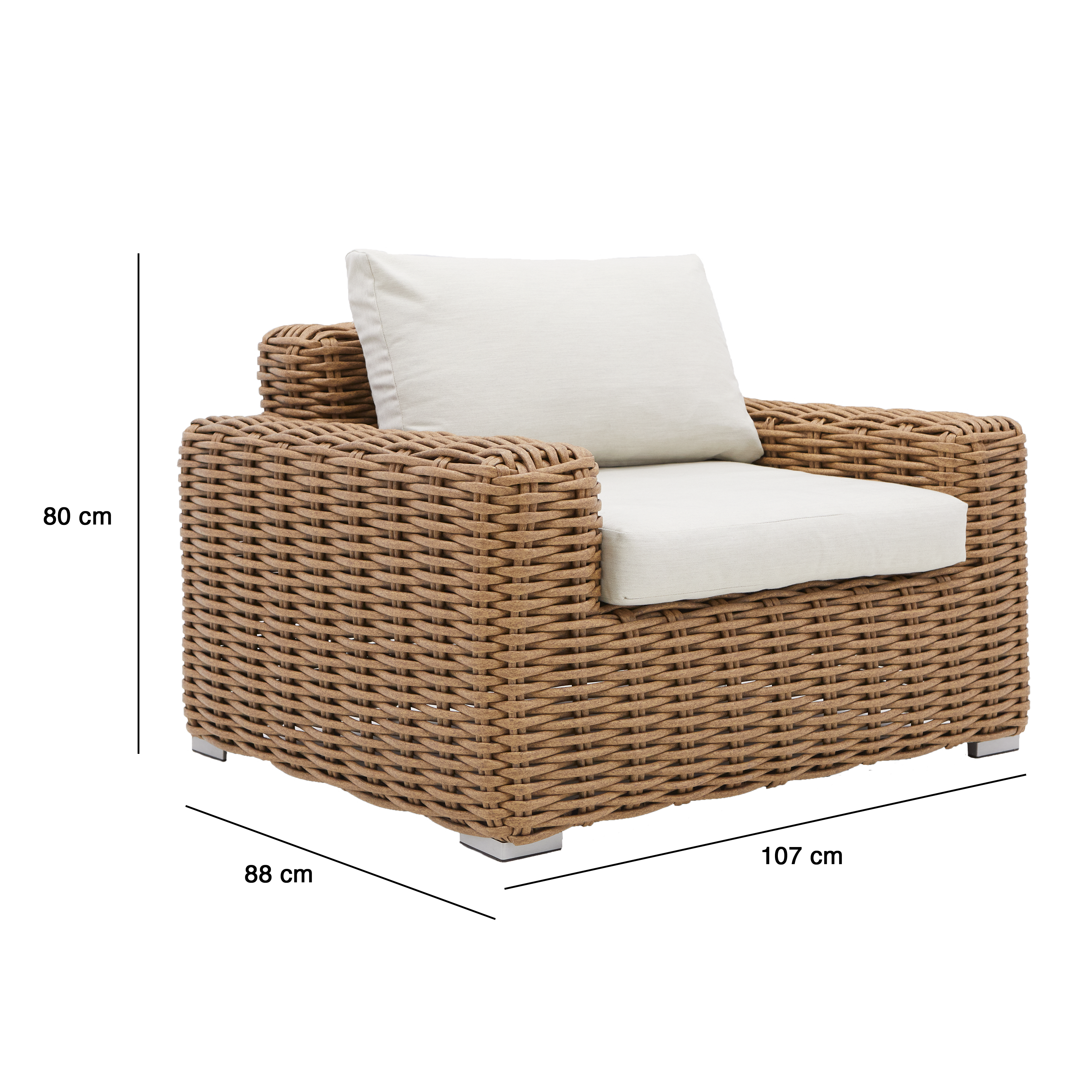 Fauteuil en aluminium et résine tressée Ayamo NATERIAL - 5