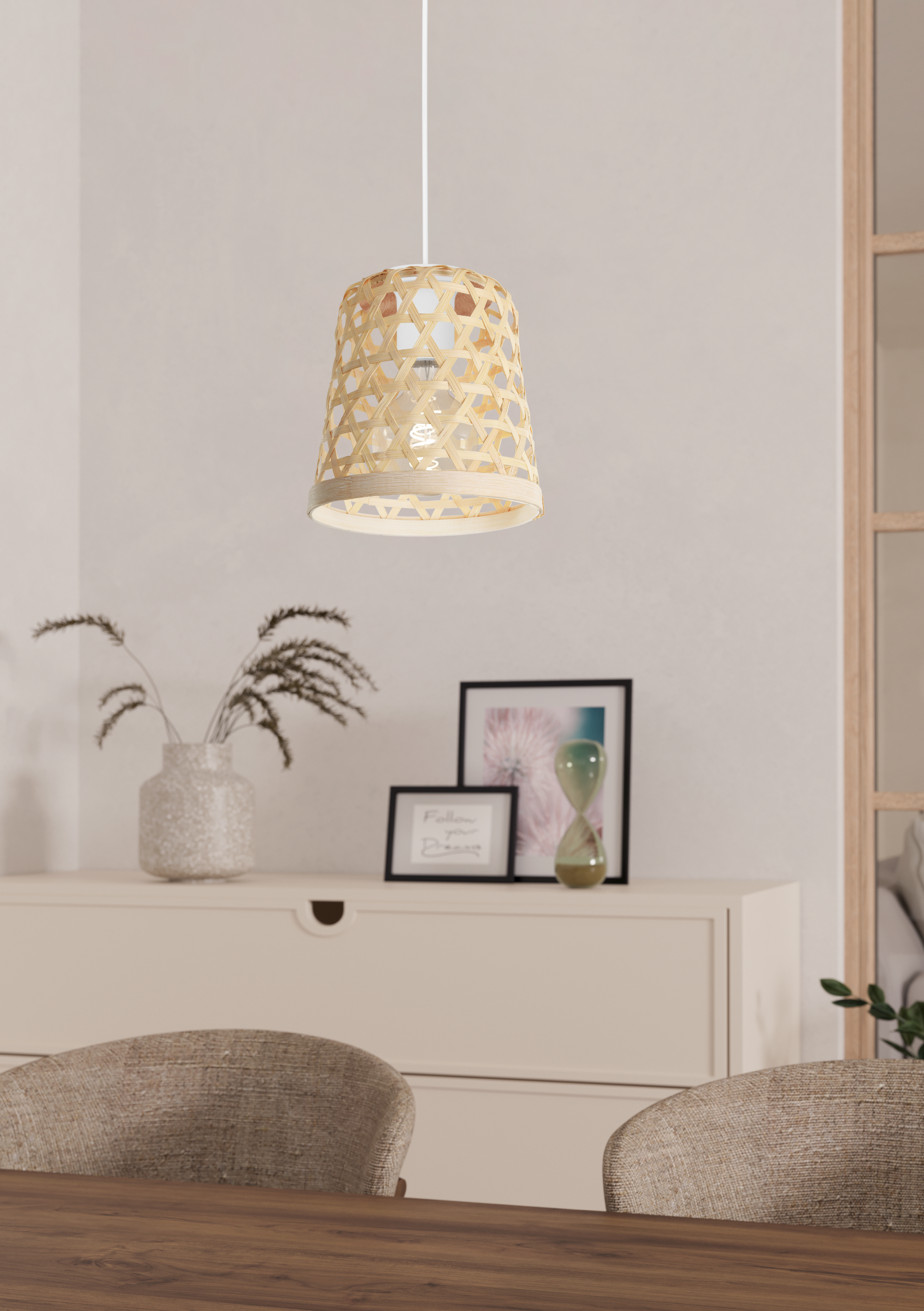 Cabo candeeiro de teto suspenso E27 branco - 3