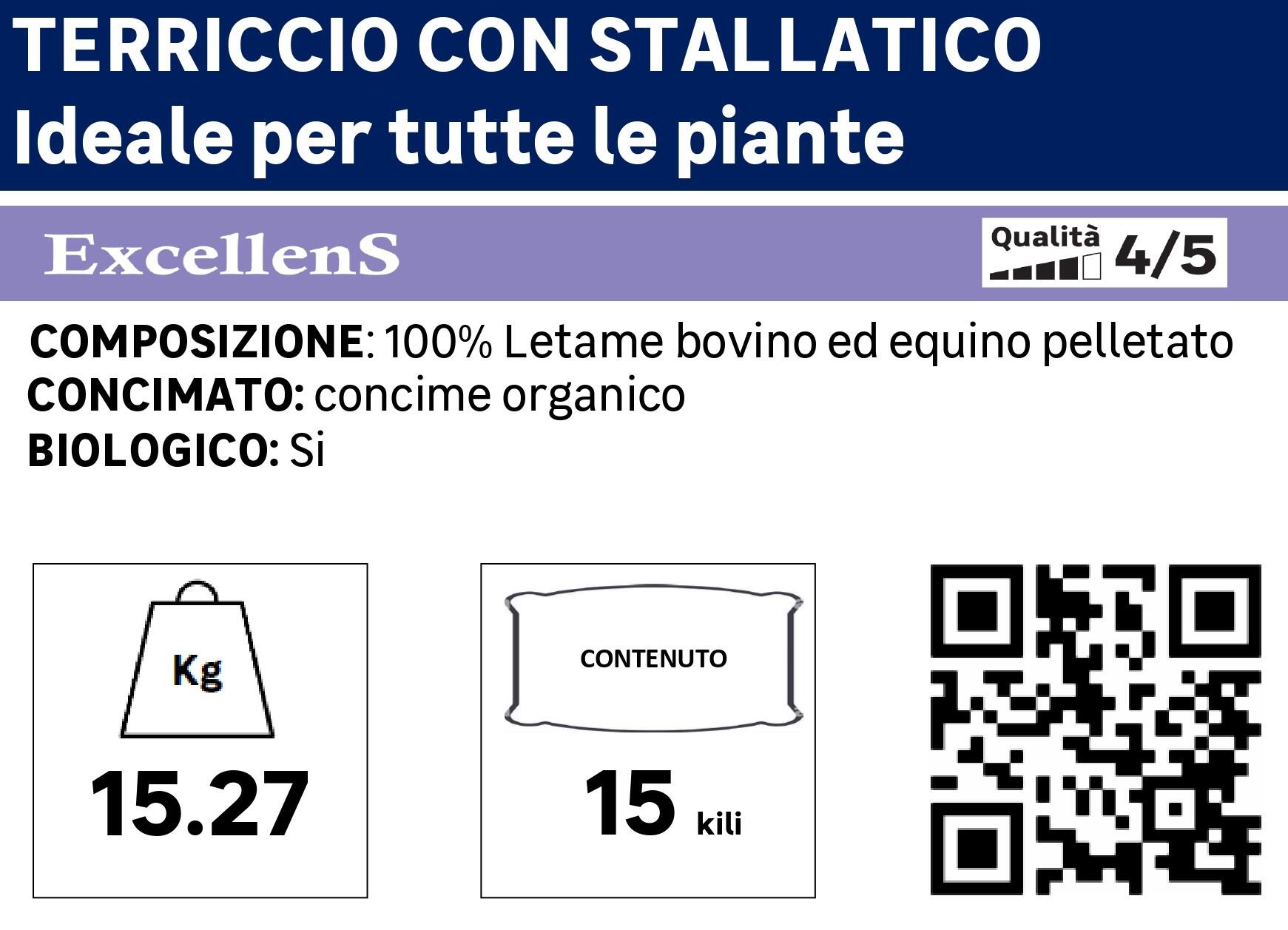 Ammendante organico COMPO Stallatico in pellet 15 L - 3