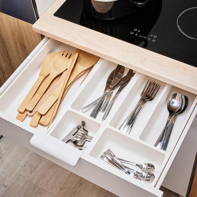 Kit range-couverts blanc pour tiroir 40 et 60 cm DELINIA Eleki