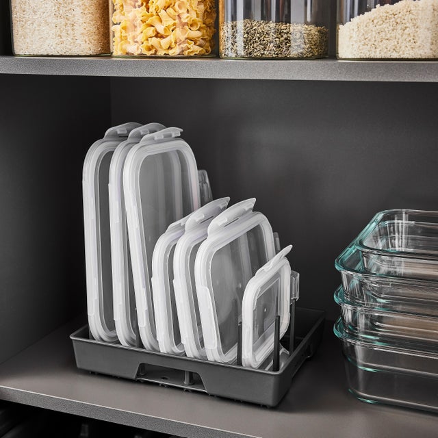 Lot De 4 Supports Muraux Pour Couvercles De Casseroles 15-32 Cm - Autocollants Plastique Noir Organisateur Cuisine Autocollant